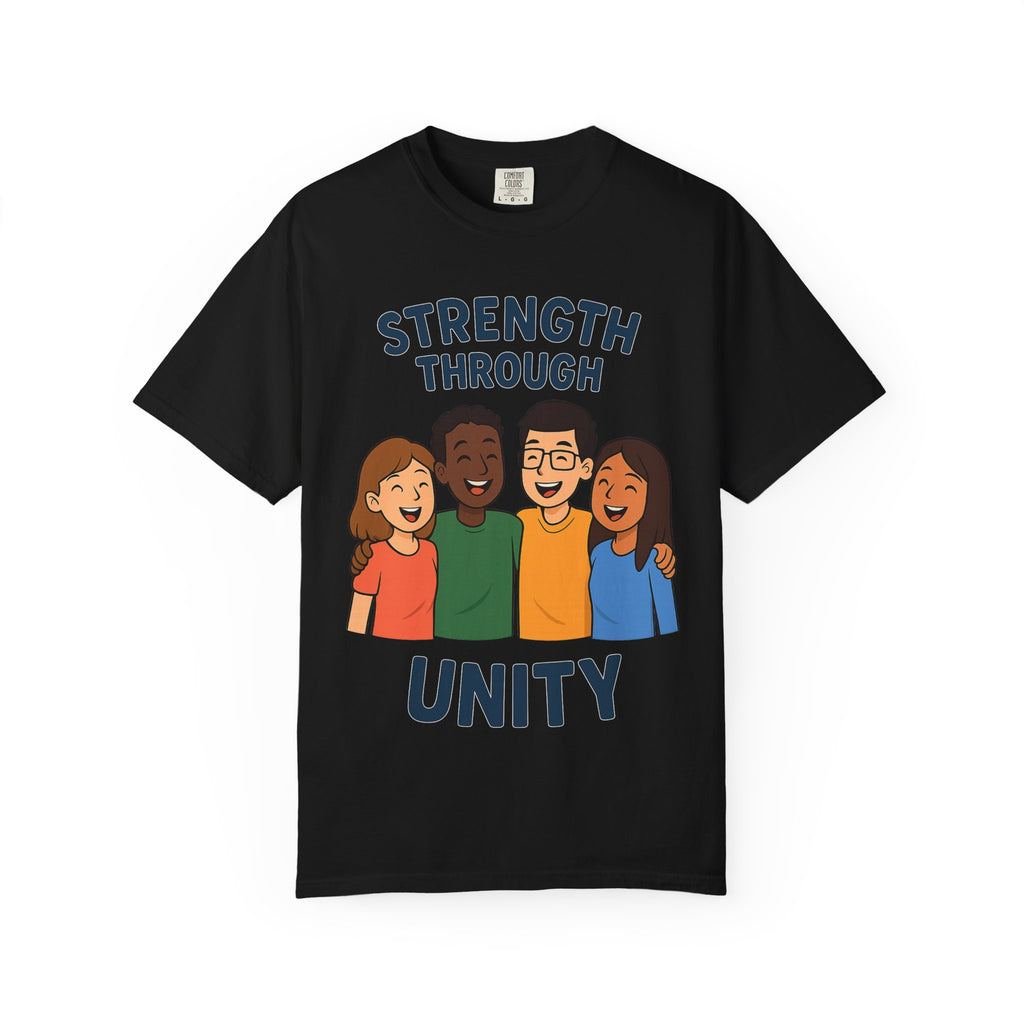 Unity Message T-Shirt Front, Unisex Motivational Shirt, Friendship Wear, Gift for Teens, Social Awareness Apparel - Wayal Store