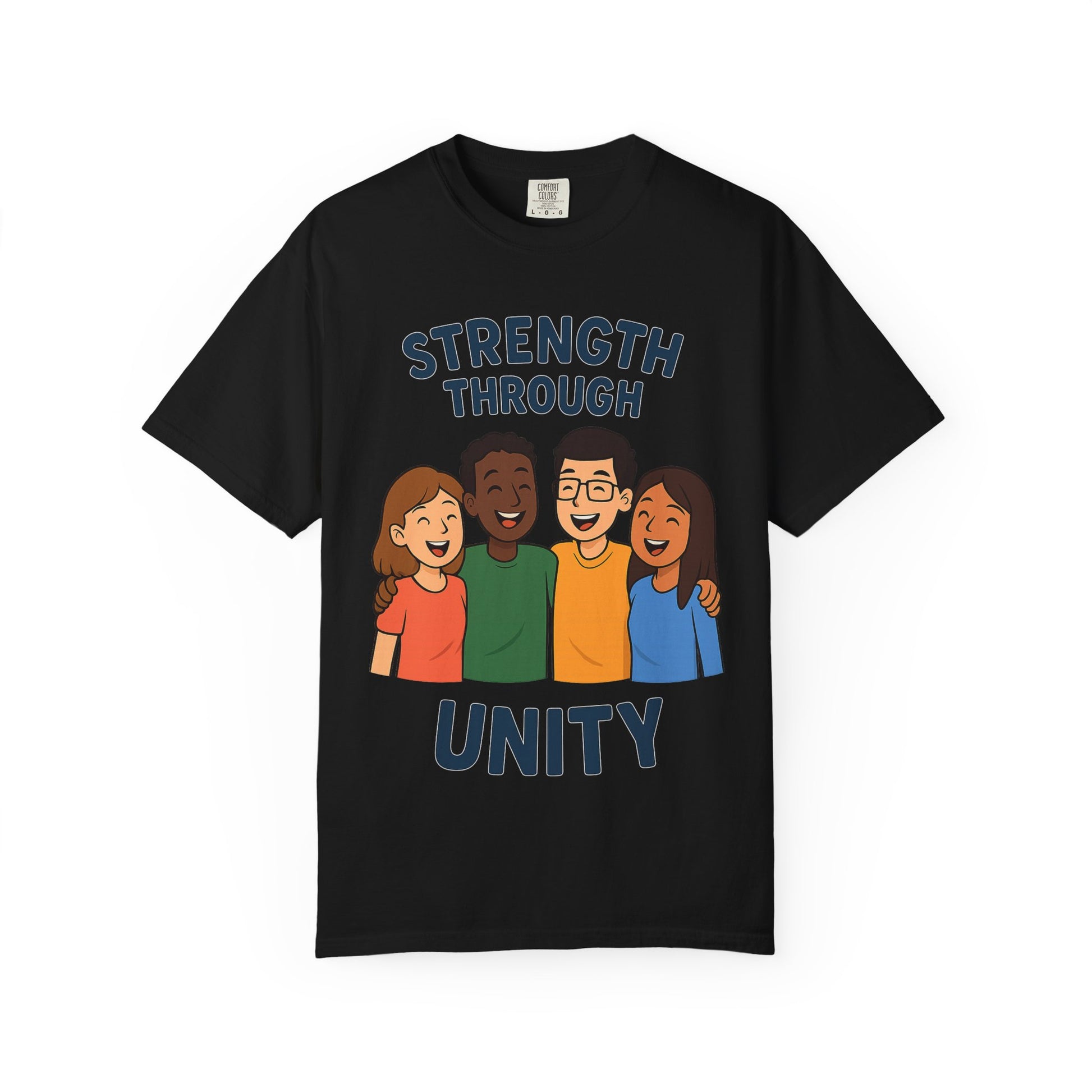 Unity Message T-Shirt Front, Unisex Motivational Shirt, Friendship Wear, Gift for Teens, Social Awareness Apparel - Wayal Store