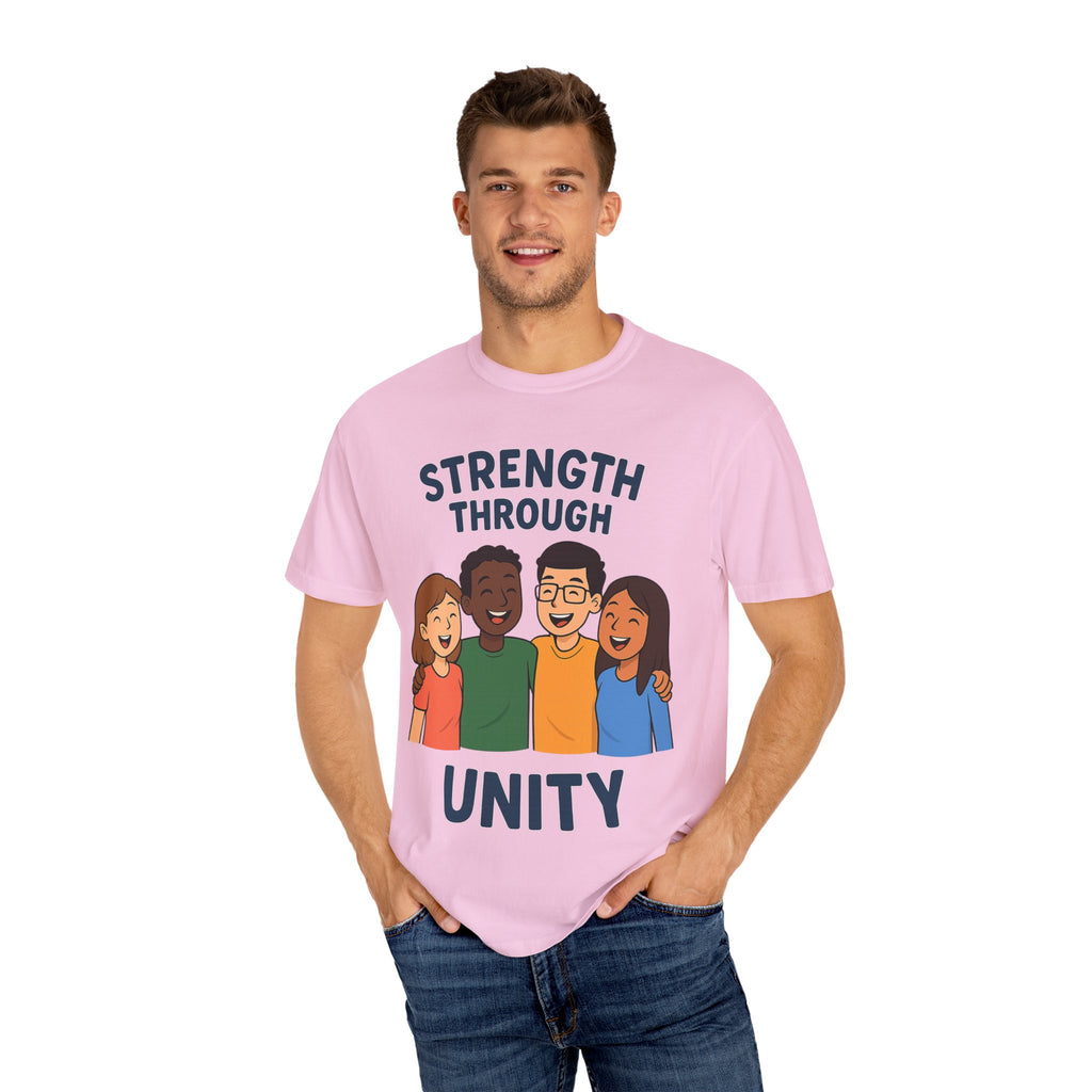 Unity Message T-Shirt Front, Unisex Motivational Shirt, Friendship Wear, Gift for Teens, Social Awareness Apparel - Wayal Store