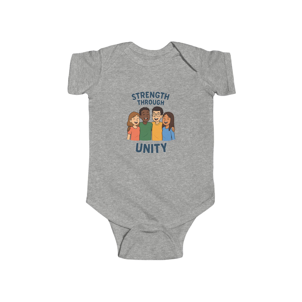 Unity-Themed Infant Bodysuit | Cute Gift for New Parents, Baby Shower, Birthday, Infant Wear, Strength Through Unity Design - Wayal Store
