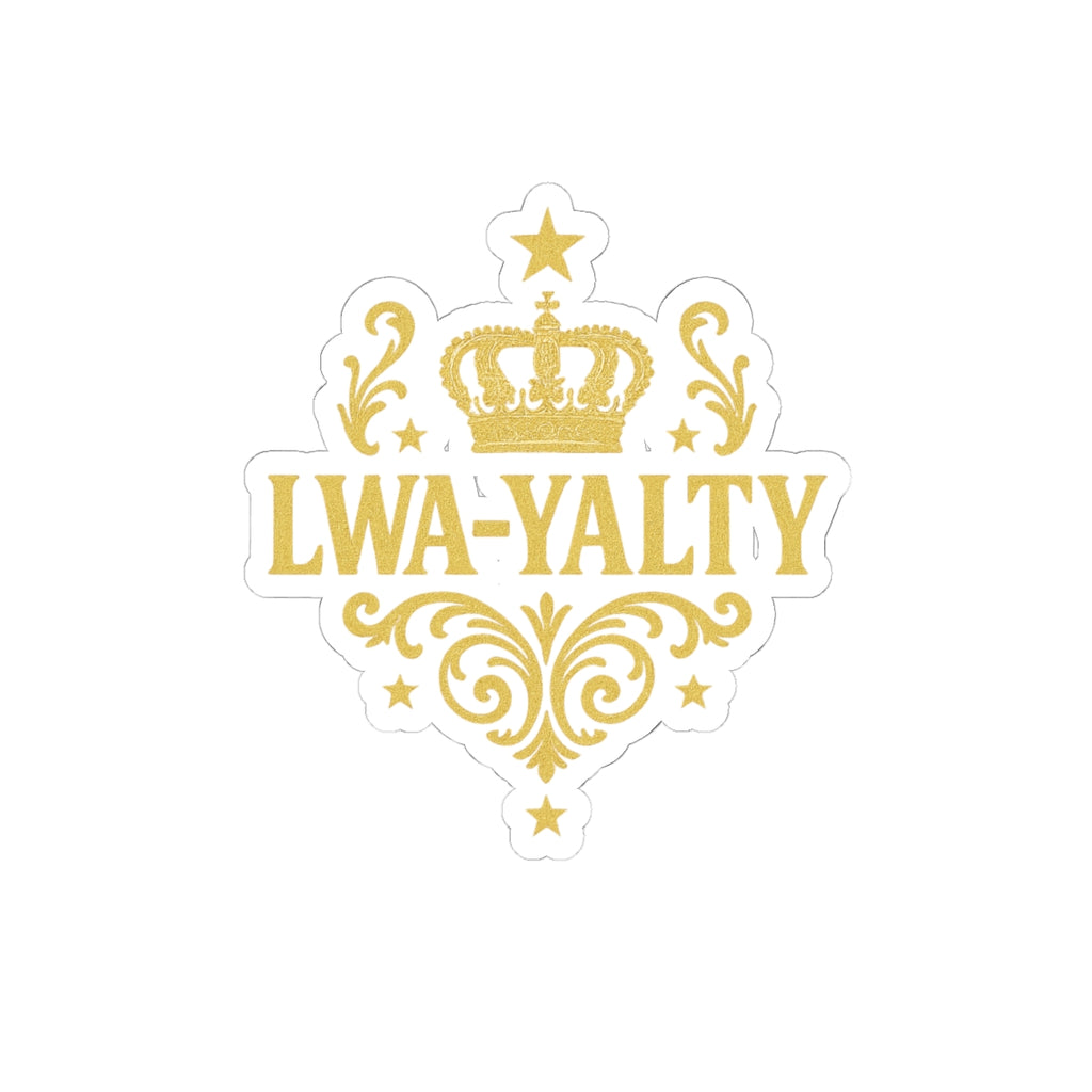 Golden Crown Kiss-Cut Stickers - Royalty Inspired Decor, Custom Laptop Stickers, Unique Gift for Fans, Party Favors, Home Decor - Wayal Store