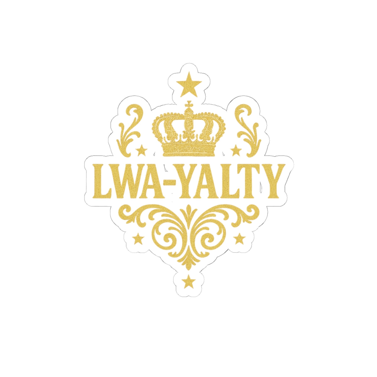 Golden Crown Kiss-Cut Stickers - Royalty Inspired Decor, Custom Laptop Stickers, Unique Gift for Fans, Party Favors, Home Decor - Wayal Store
