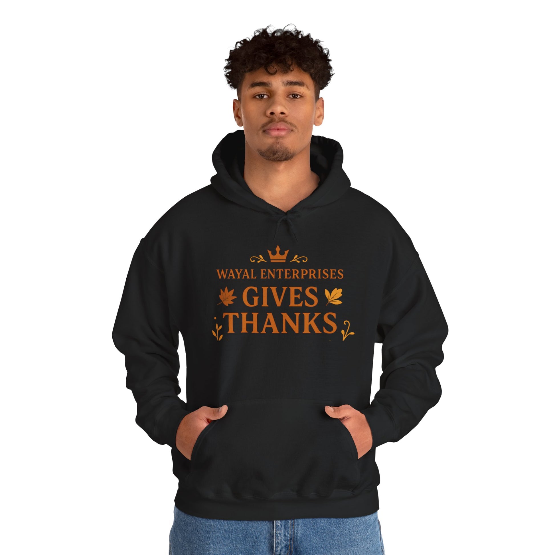 Thanksgiving Hoodie - Unisex Heavy Blend™ Sweatshirt with 'Gives Thanks' Design - Wayal Store