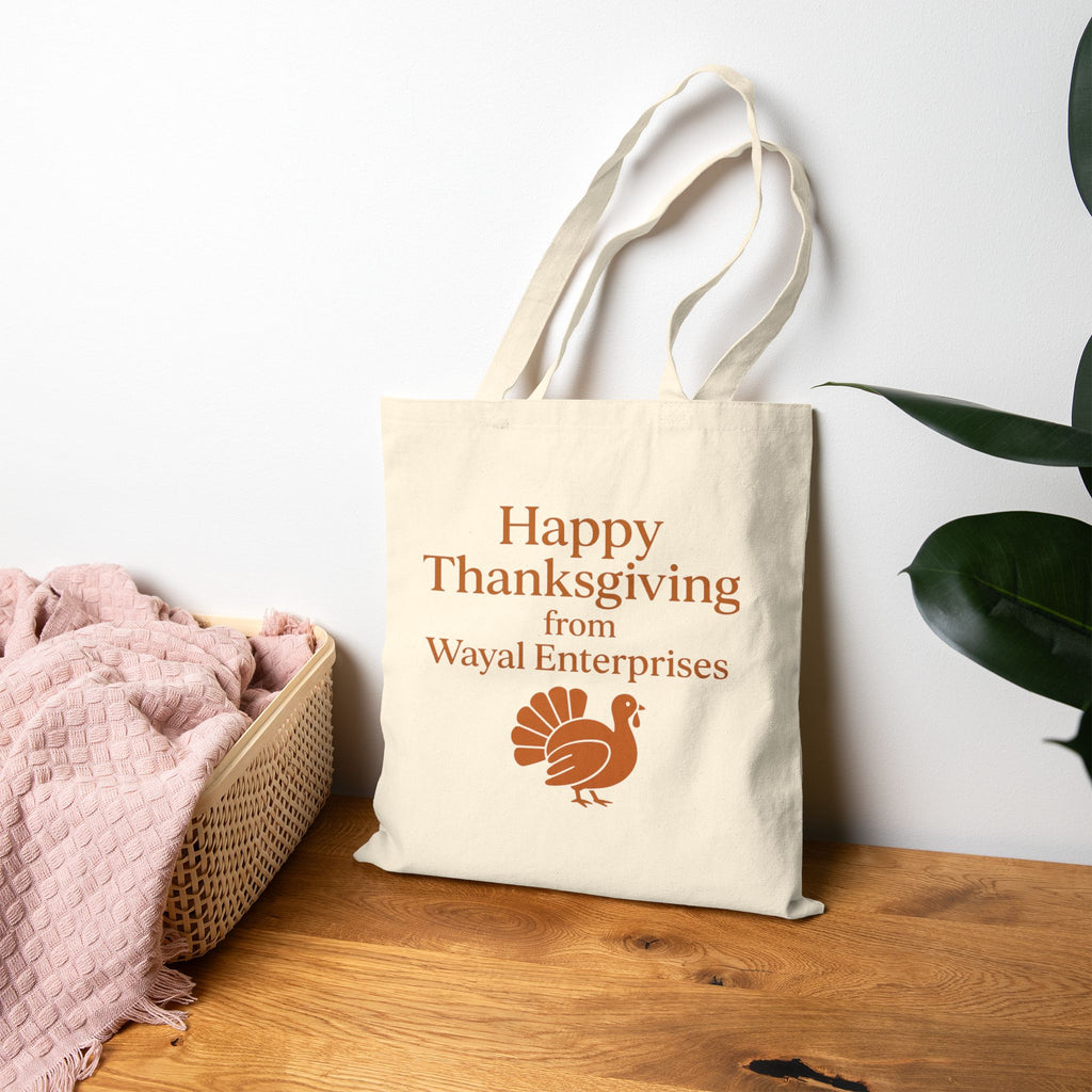 Thanksgiving Tote Bag - Grateful Hearts & Happy Thanksgiving Design