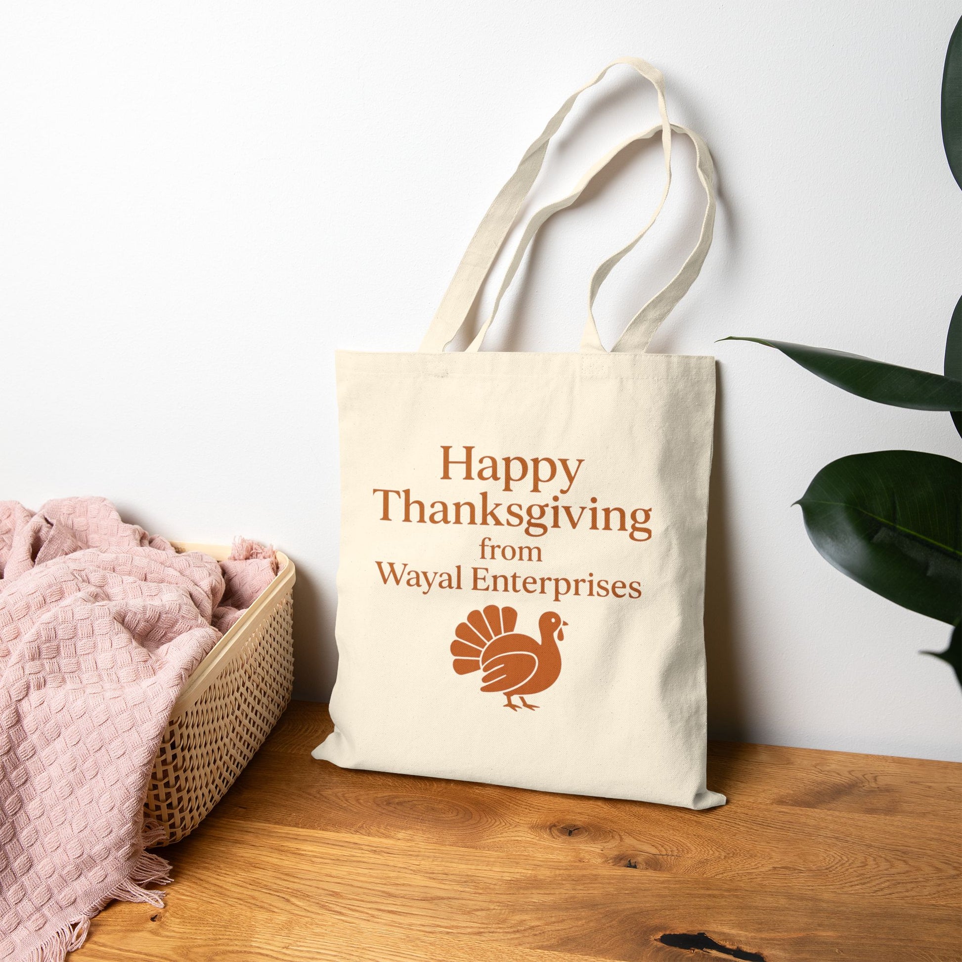Thanksgiving Tote Bag - Grateful Hearts & Happy Thanksgiving Design