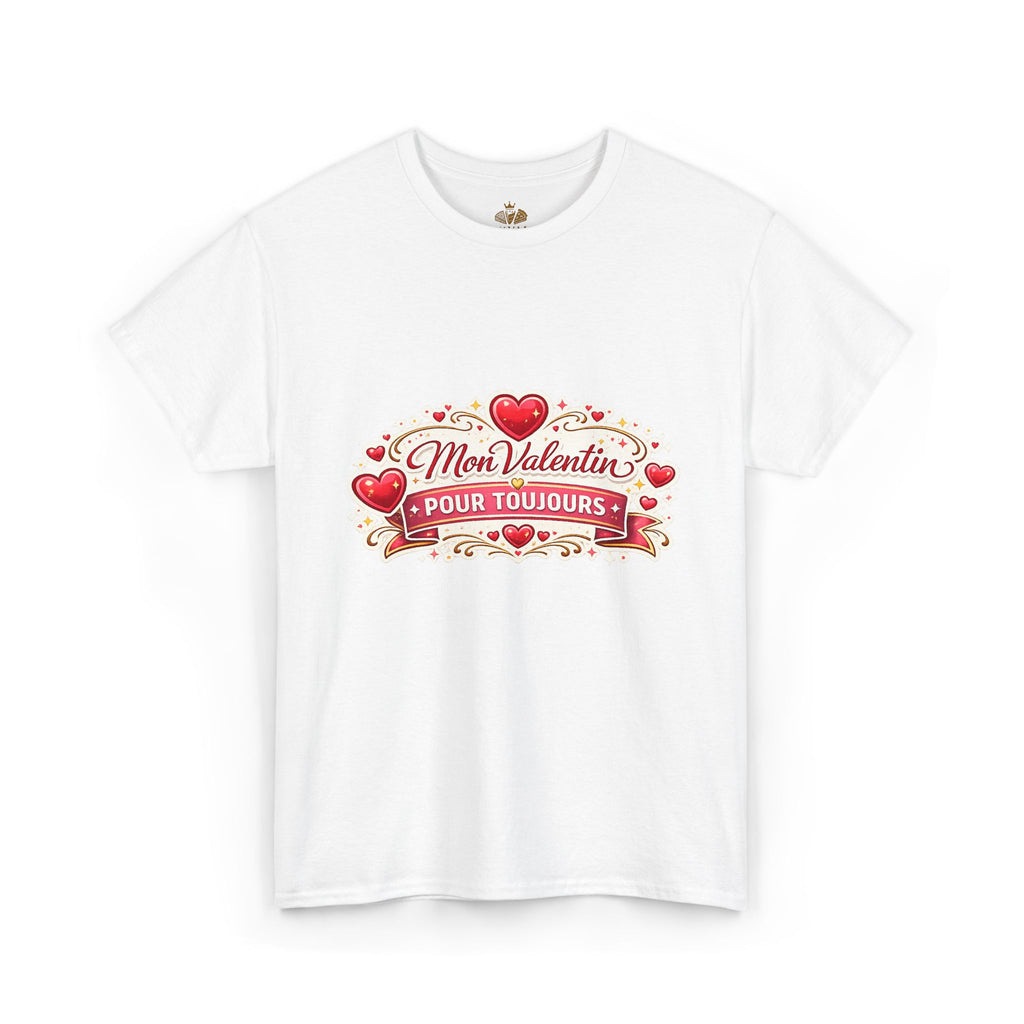 T-Shirt — "Mon Valentin Pour Toujours" Romantic Valentine Hearts Tee - Wayal Store