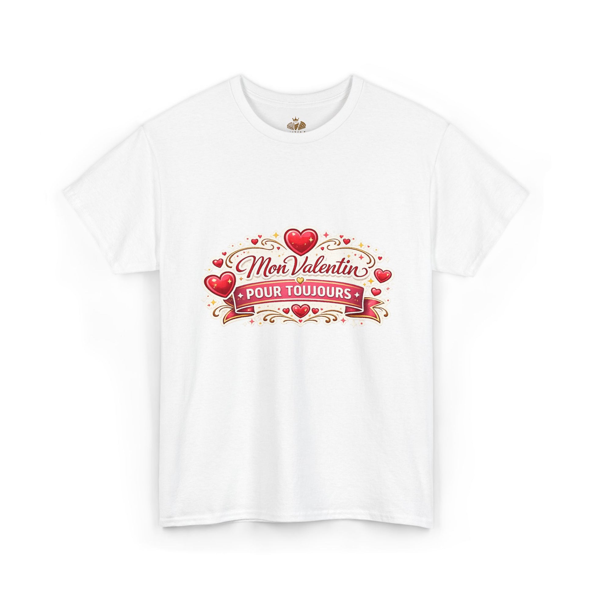 T-Shirt — "Mon Valentin Pour Toujours" Romantic Valentine Hearts Tee - Wayal Store