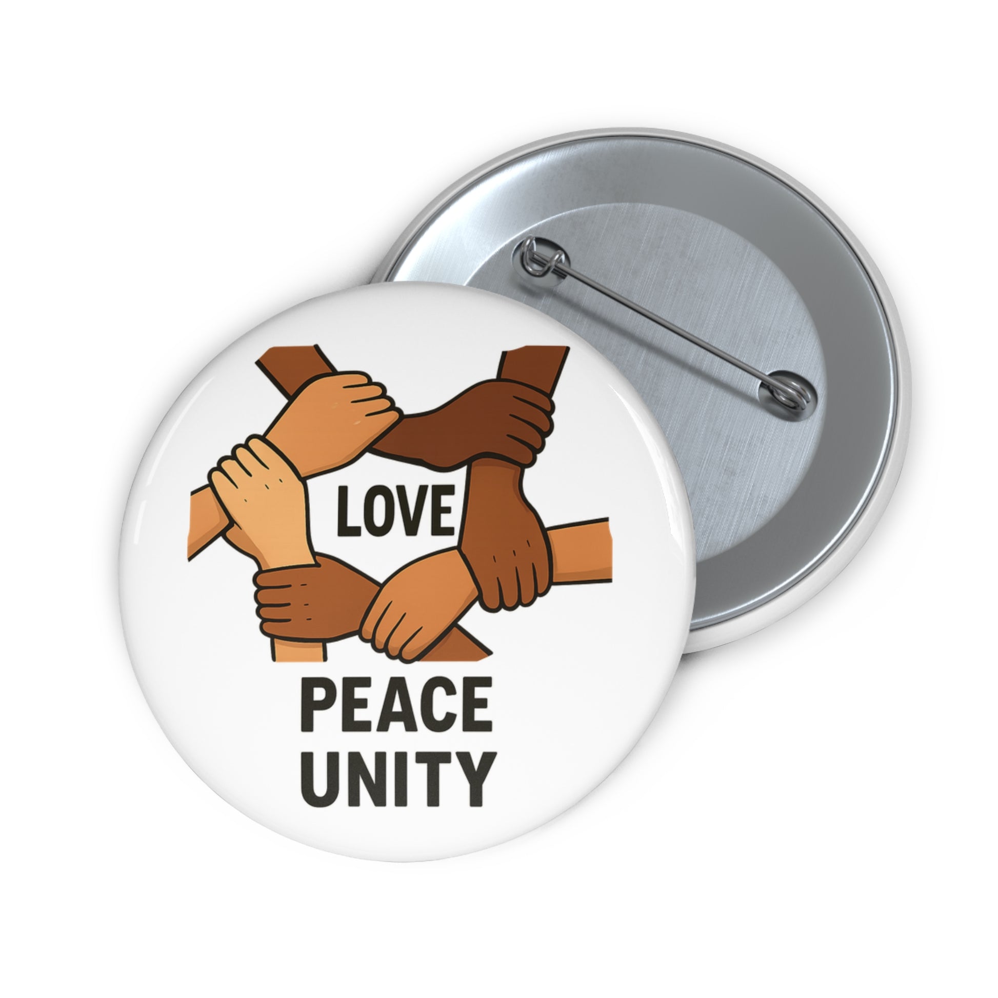 Custom Pin Buttons - Love, Peace, Unity Badges, Handcrafted Accessories for Celebrations, Gifts, and Movements - Wayal Store