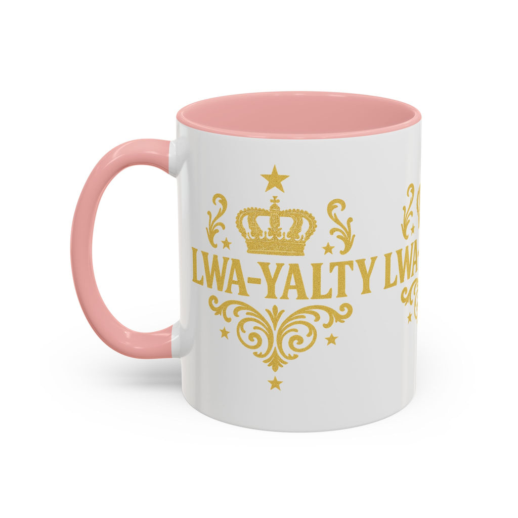 Regal Crown Accent Coffee Mug - Royalty Lwa-Yalty, Unique Gift for Coffee Lovers, Home Decor, Birthday, Celebration - Wayal Store