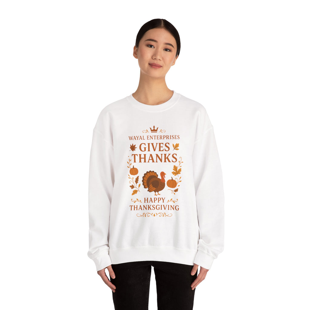 Thanksgiving Crewneck Sweatshirt - Happy Thanks Giving Design - Wayal Store