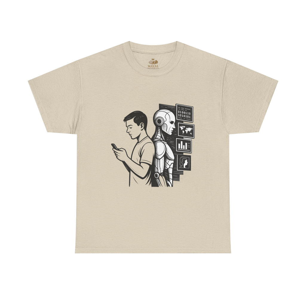 Tech-Inspired Unisex Heavy Cotton Tee - Ideal for Tech Lovers, Gifts for Men & Women, Casual Wear, Everyday Comfort, Unique Graphic T-Shirt - Wayal Store