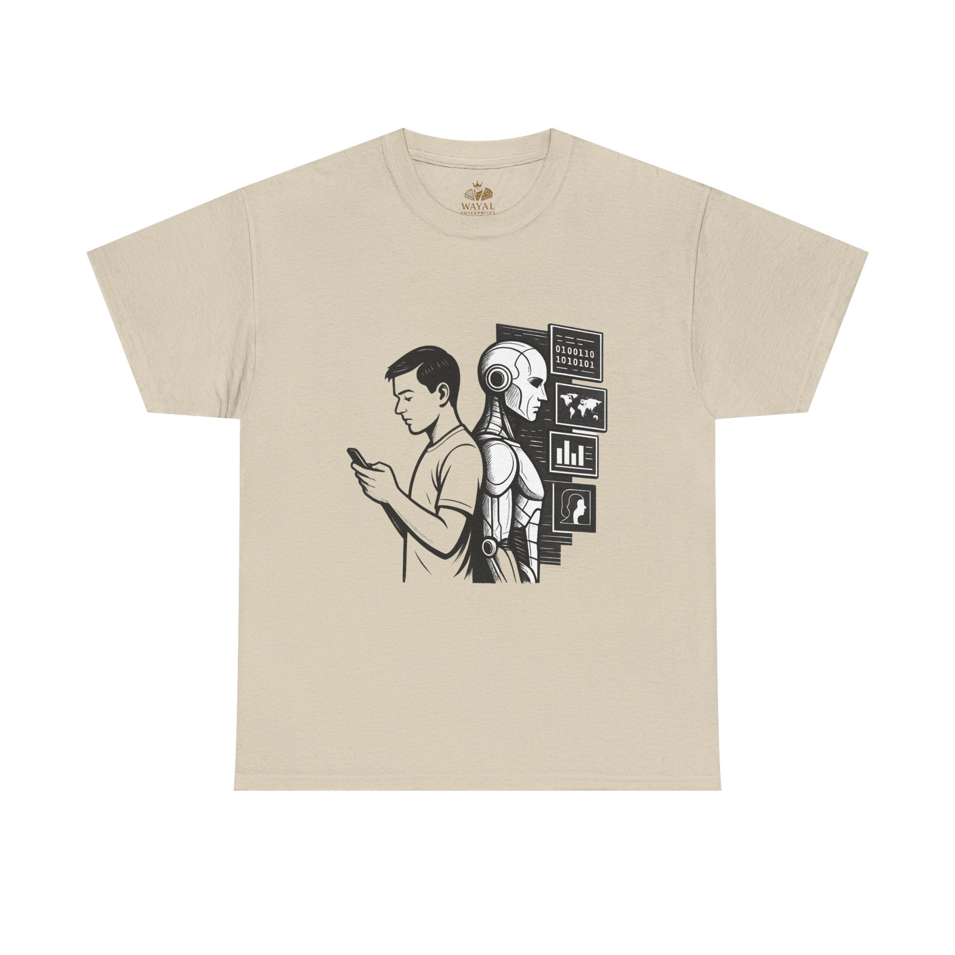 Tech-Inspired Unisex Heavy Cotton Tee - Ideal for Tech Lovers, Gifts for Men & Women, Casual Wear, Everyday Comfort, Unique Graphic T-Shirt - Wayal Store