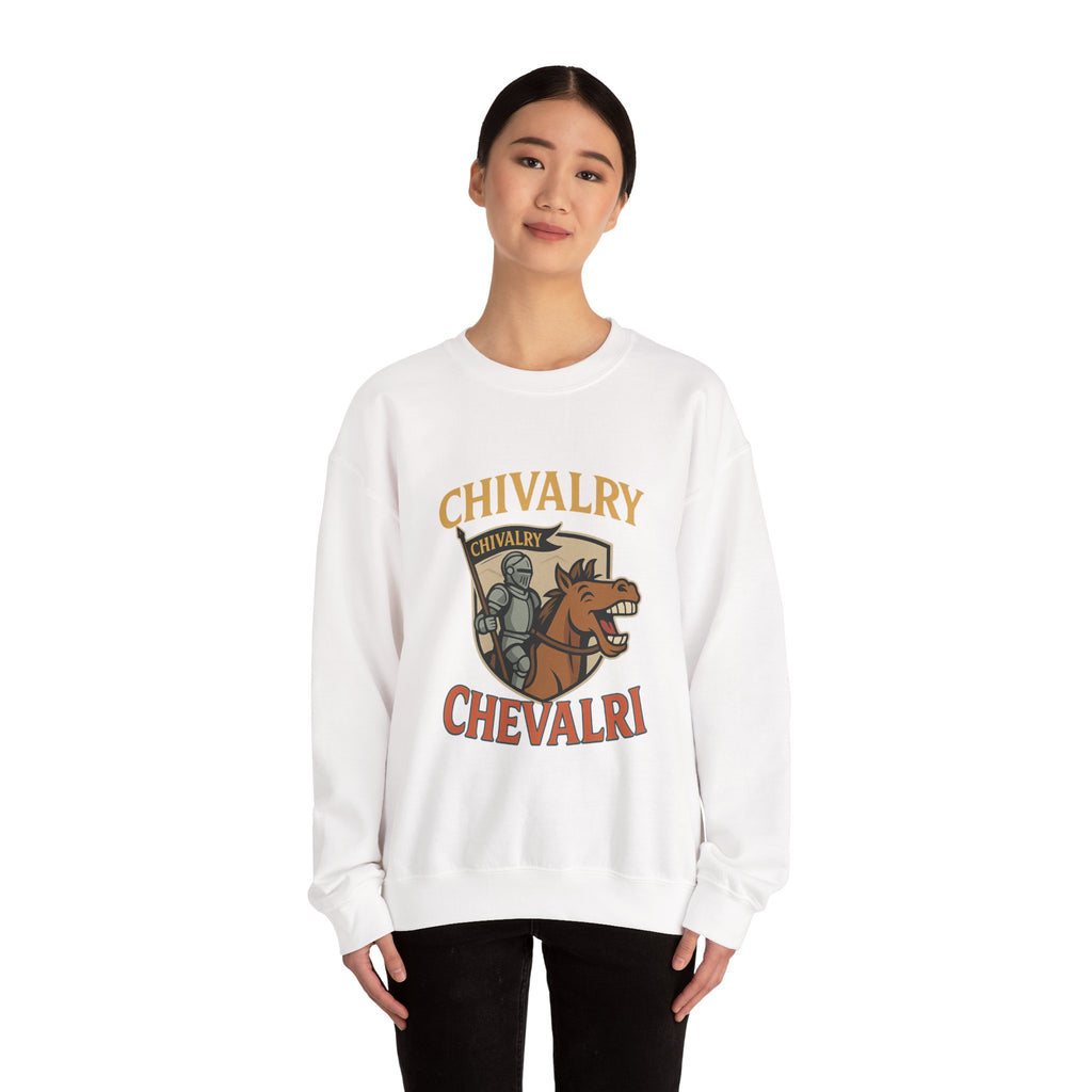 Chivalry Crewneck Sweatshirt, Unisex Heavy Blend, Cozy Casual Wear, Gift for Gamers, Renaissance Fair Apparel, Everyday Comfort - Wayal Store