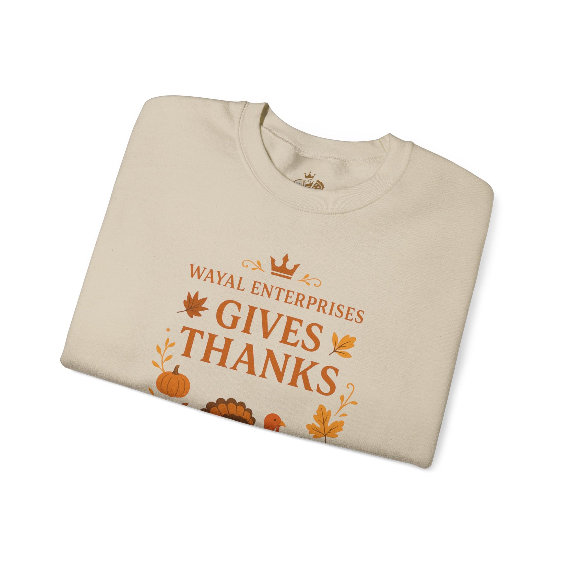 Thanksgiving Crewneck Sweatshirt - Happy Thanks Giving Design - Wayal Store