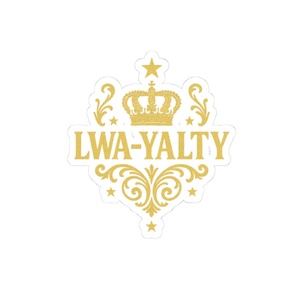 Golden Crown Kiss-Cut Stickers - Royalty Inspired Decor, Custom Laptop Stickers, Unique Gift for Fans, Party Favors, Home Decor - Wayal Store