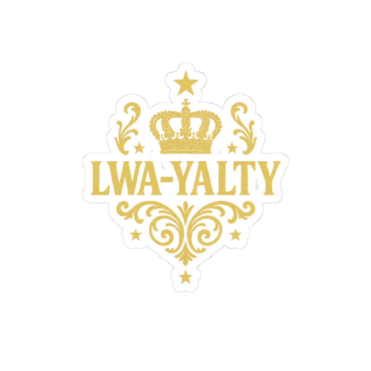Golden Crown Kiss-Cut Stickers - Royalty Inspired Decor, Custom Laptop Stickers, Unique Gift for Fans, Party Favors, Home Decor - Wayal Store