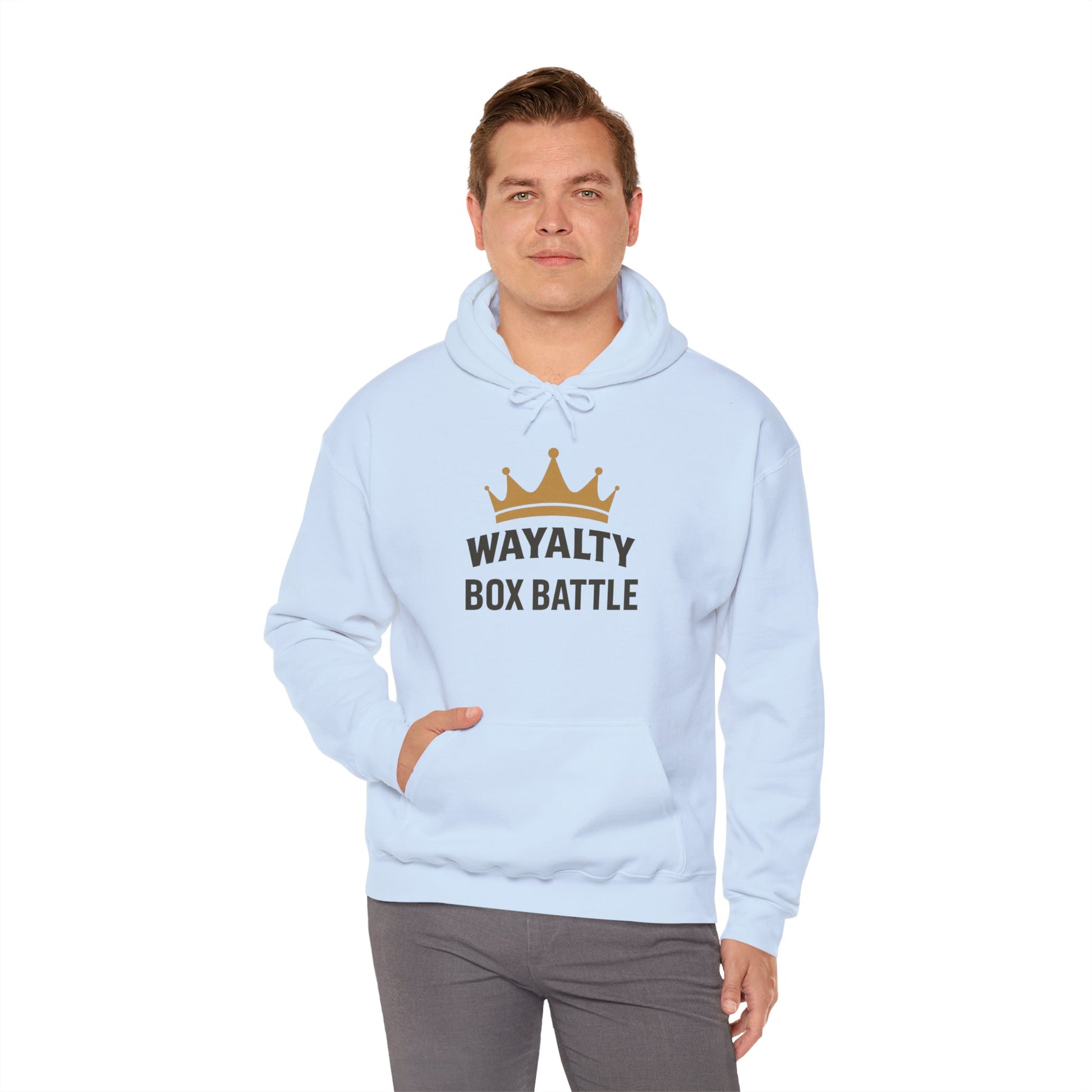 Wayalty Box Battle Hoodie — Crown Logo Pullover for Gaming Fans