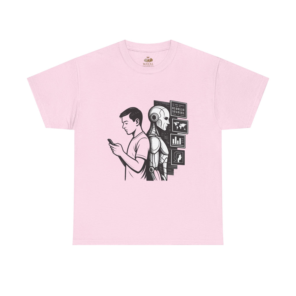 Tech-Inspired Unisex Heavy Cotton Tee - Ideal for Tech Lovers, Gifts for Men & Women, Casual Wear, Everyday Comfort, Unique Graphic T-Shirt - Wayal Store