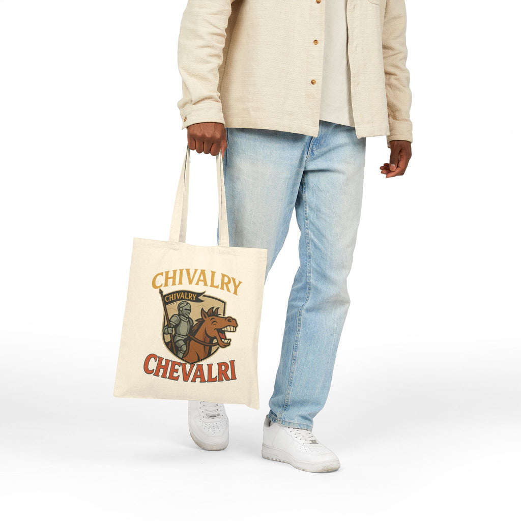 Chivalry Knight Tote Bag | Eco-Friendly Grocery, Beach, and Everyday Bag, Gift for Medieval Lovers - Wayal Store