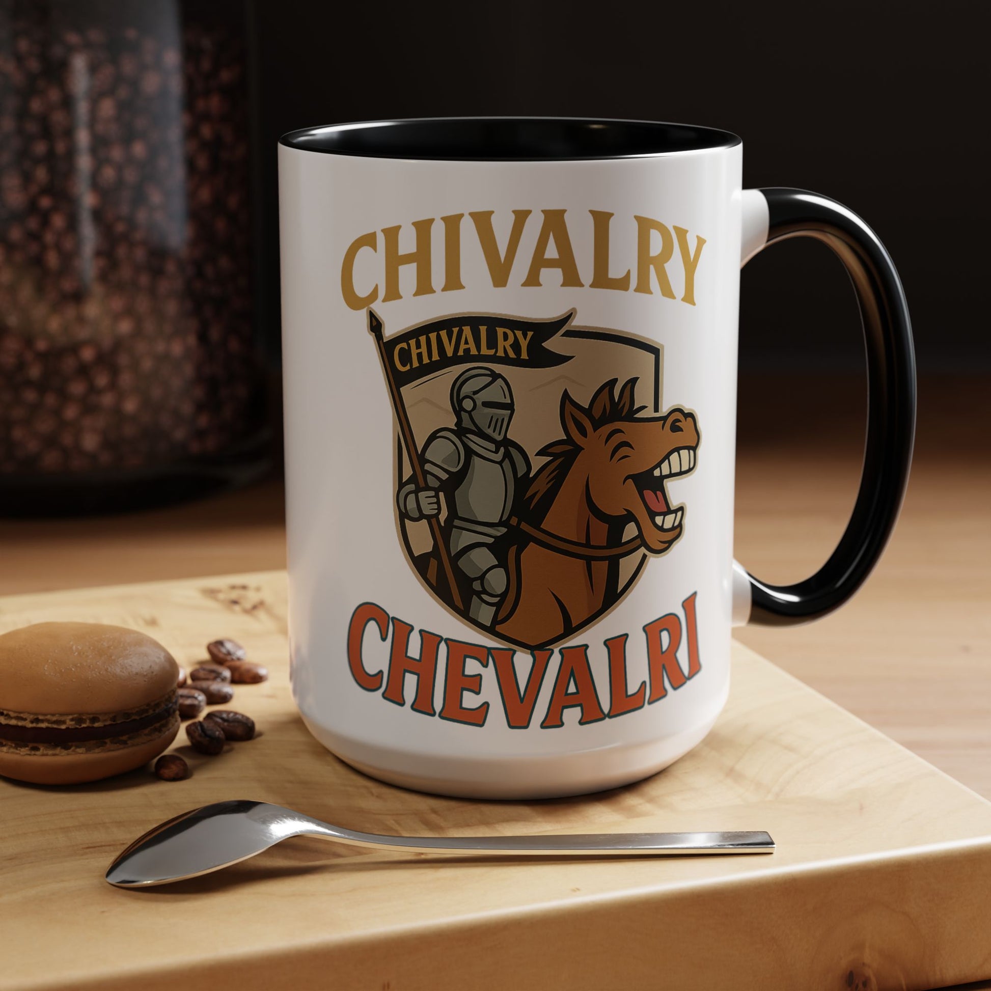 Chivalry Accent Coffee Mug, Warrior Gift, Knight Themed Cup, Medieval Decor, Unique Coffee Lover Present, Fun Office Mug - Wayal Store