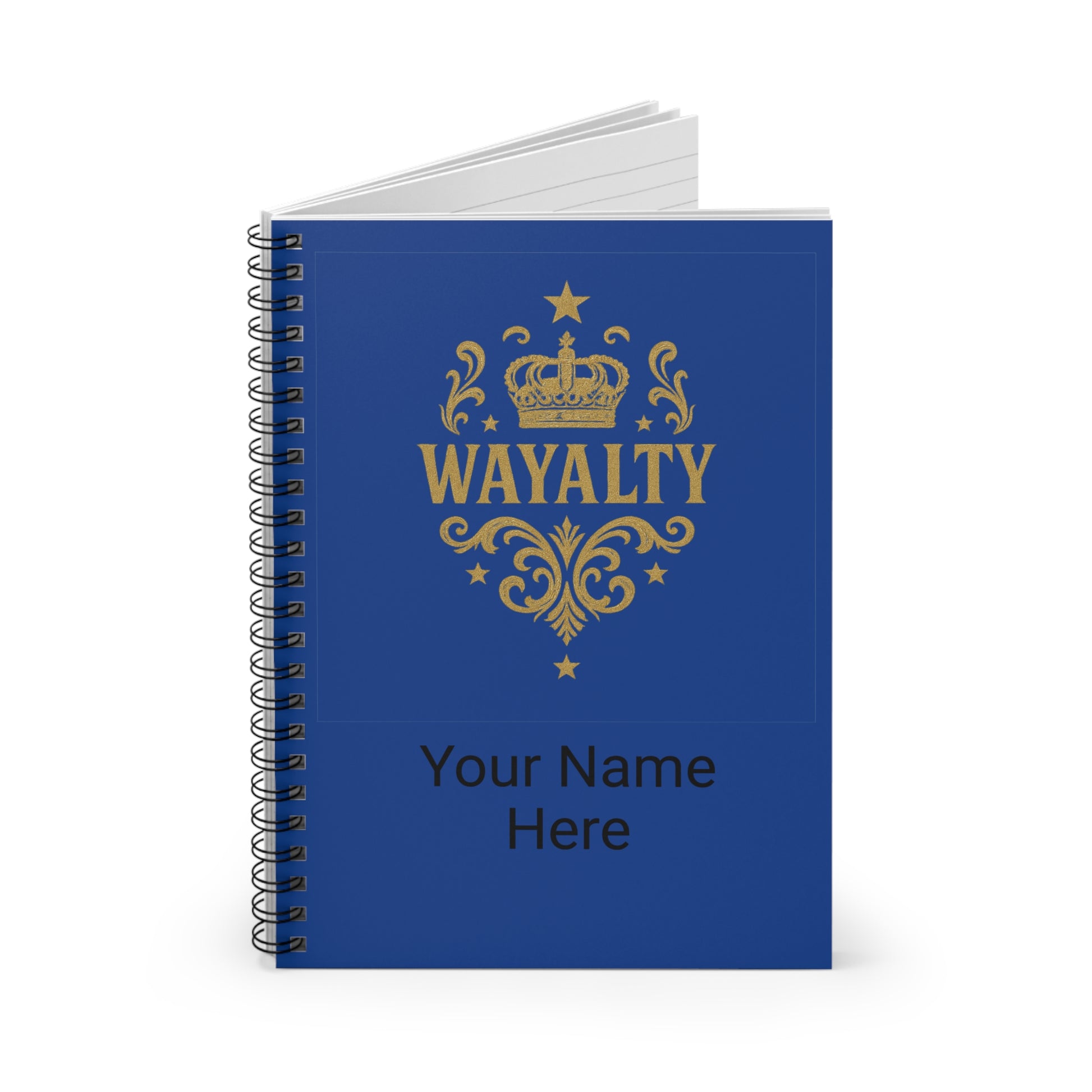 Luxury Wayalty Spiral Notebook - Ruled Line, Journal, Motivational Gift, School Supplies, Crown Design - Wayal Store