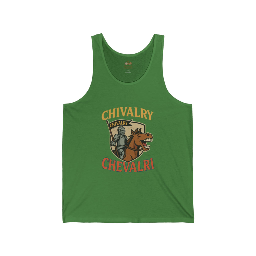 Chivalry Tank Top - Unisex Jersey Tank, Cool Summer Apparel, Gift for Knights, Renaissance Fair Outfit, Casual Wear, Statement Piece - Wayal Store