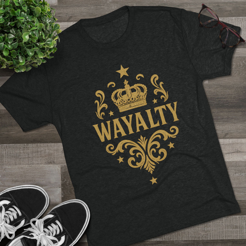 Unisex Tri-Blend Crew Tee - 'Wayalty' Crown Design - Casual Wear for Every Occasion - Wayal Store