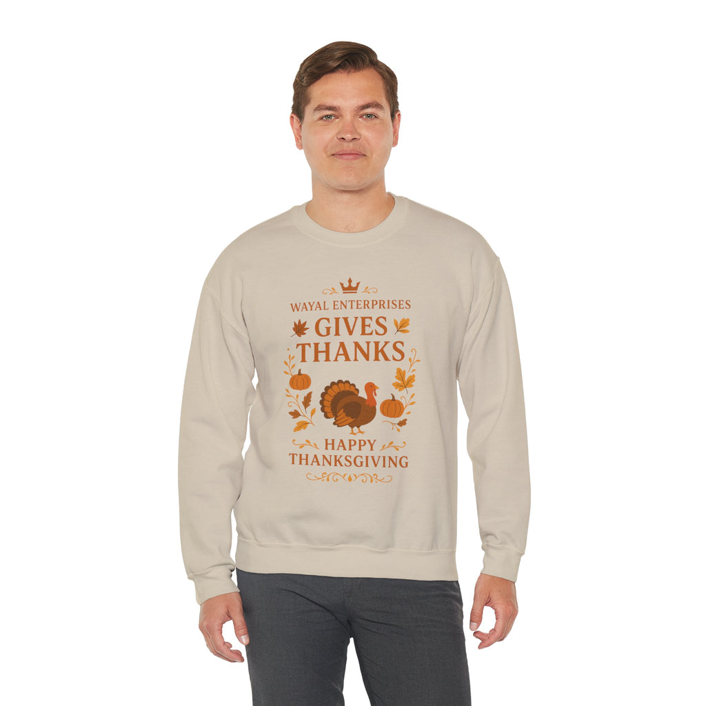 Thanksgiving Crewneck Sweatshirt - Happy Thanks Giving Design - Wayal Store