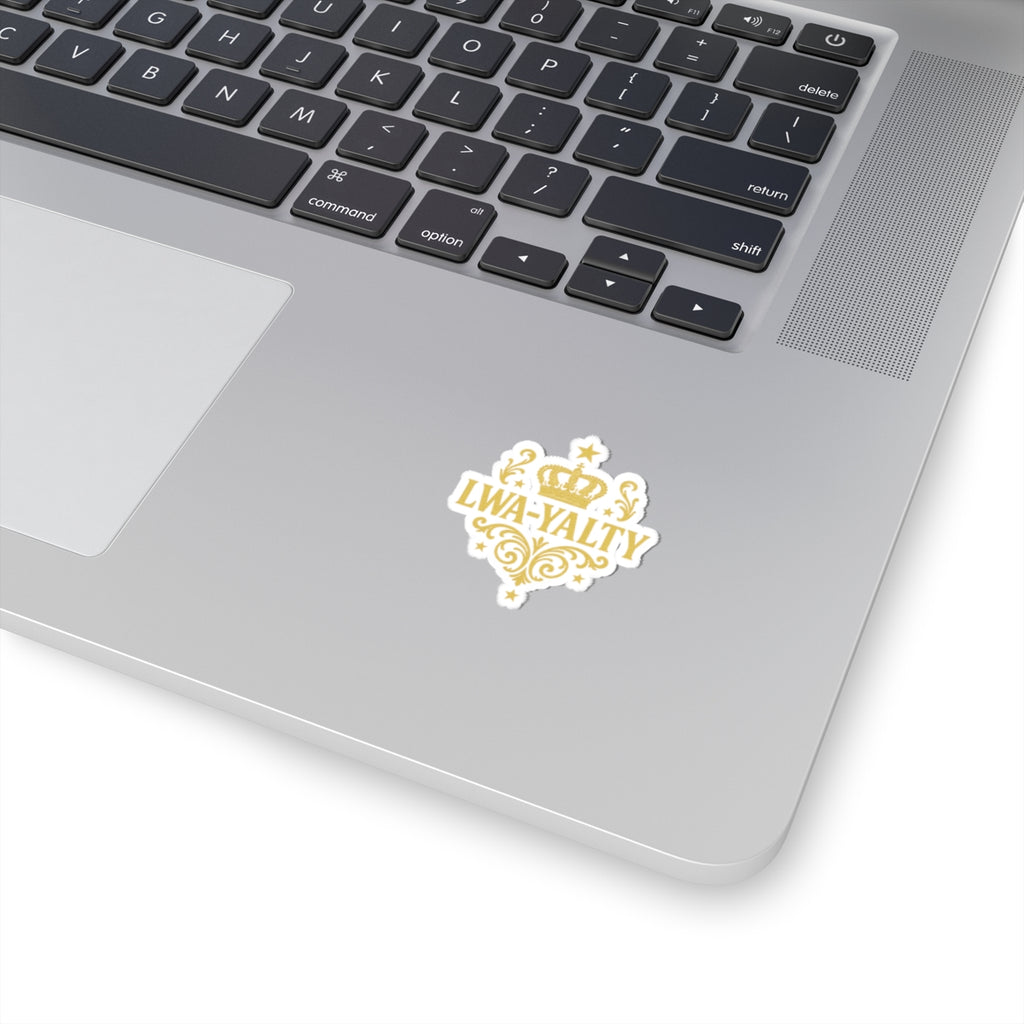 Golden Crown Kiss-Cut Stickers - Royalty Inspired Decor, Custom Laptop Stickers, Unique Gift for Fans, Party Favors, Home Decor - Wayal Store