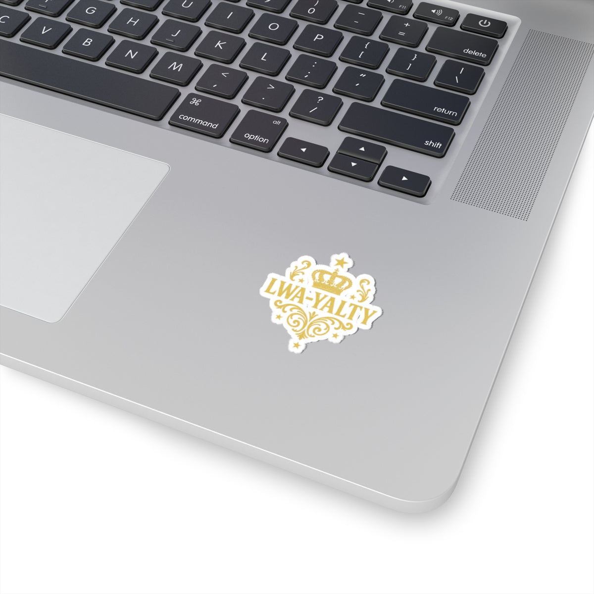 Golden Crown Kiss-Cut Stickers - Royalty Inspired Decor, Custom Laptop Stickers, Unique Gift for Fans, Party Favors, Home Decor - Wayal Store