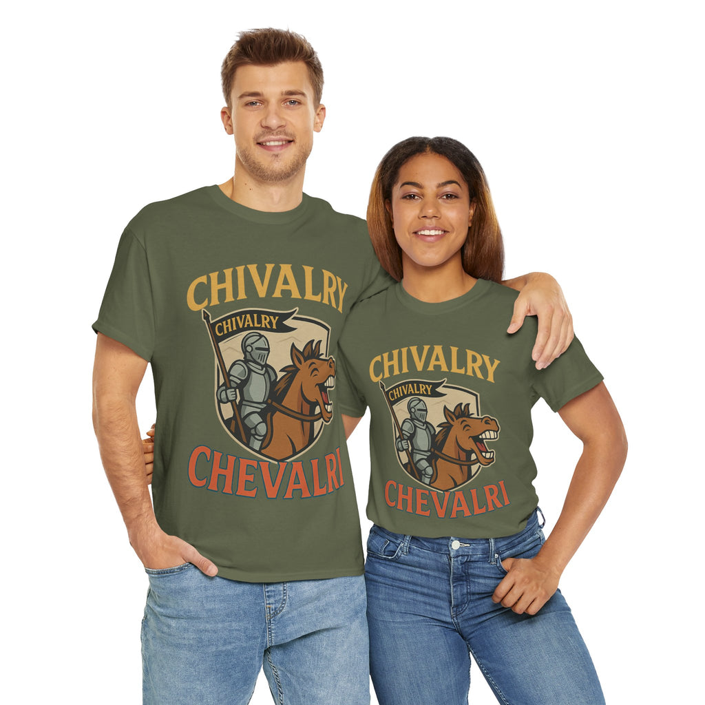 Chivalry-Themed Unisex Heavy Cotton Tee, Knight Shirt, Medieval Fan Apparel, Funny Gift, Renaissance Festival Clothing - Wayal Store