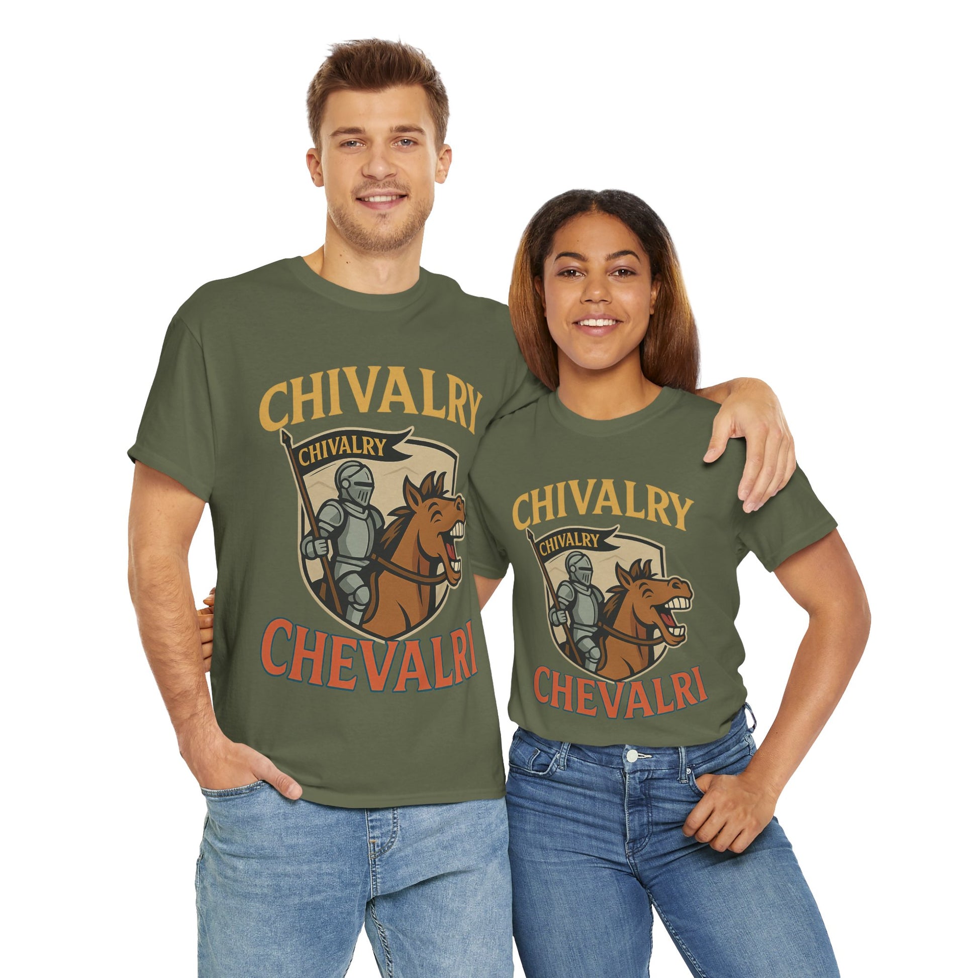 Chivalry-Themed Unisex Heavy Cotton Tee, Knight Shirt, Medieval Fan Apparel, Funny Gift, Renaissance Festival Clothing - Wayal Store
