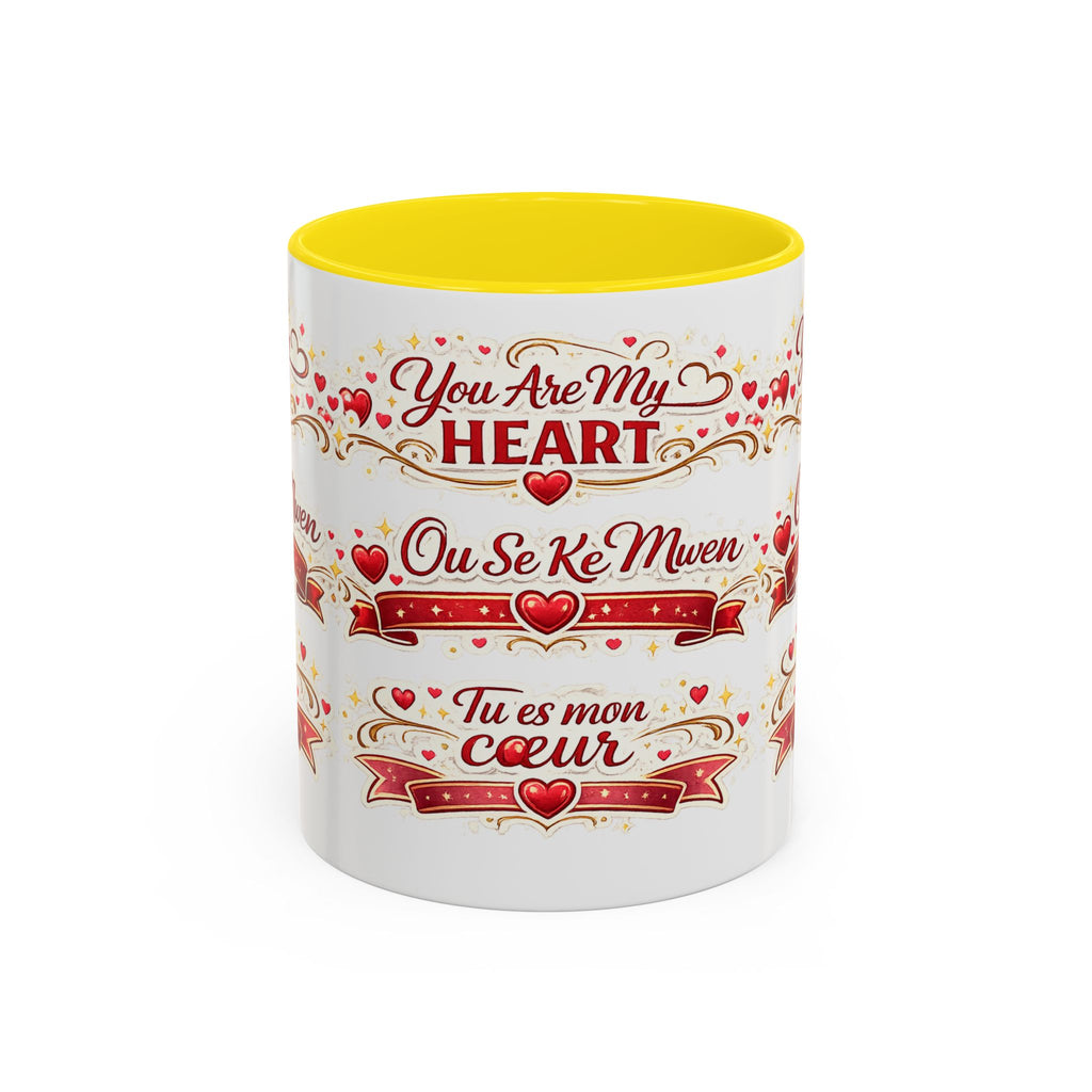 You Are My Heart Accent Coffee Mug – Multilingual Love Gift (11/15oz) - Wayal Store