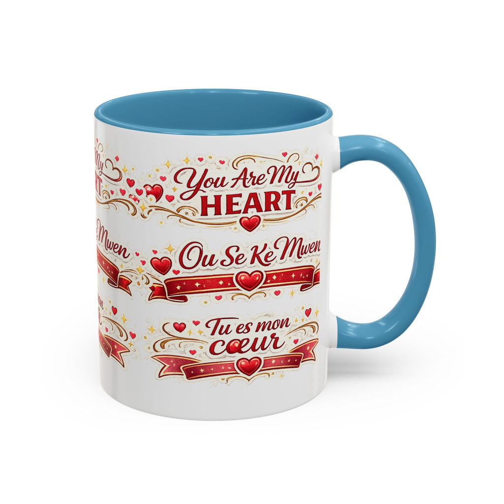 You Are My Heart Accent Coffee Mug – Multilingual Love Gift (11/15oz) - Wayal Store