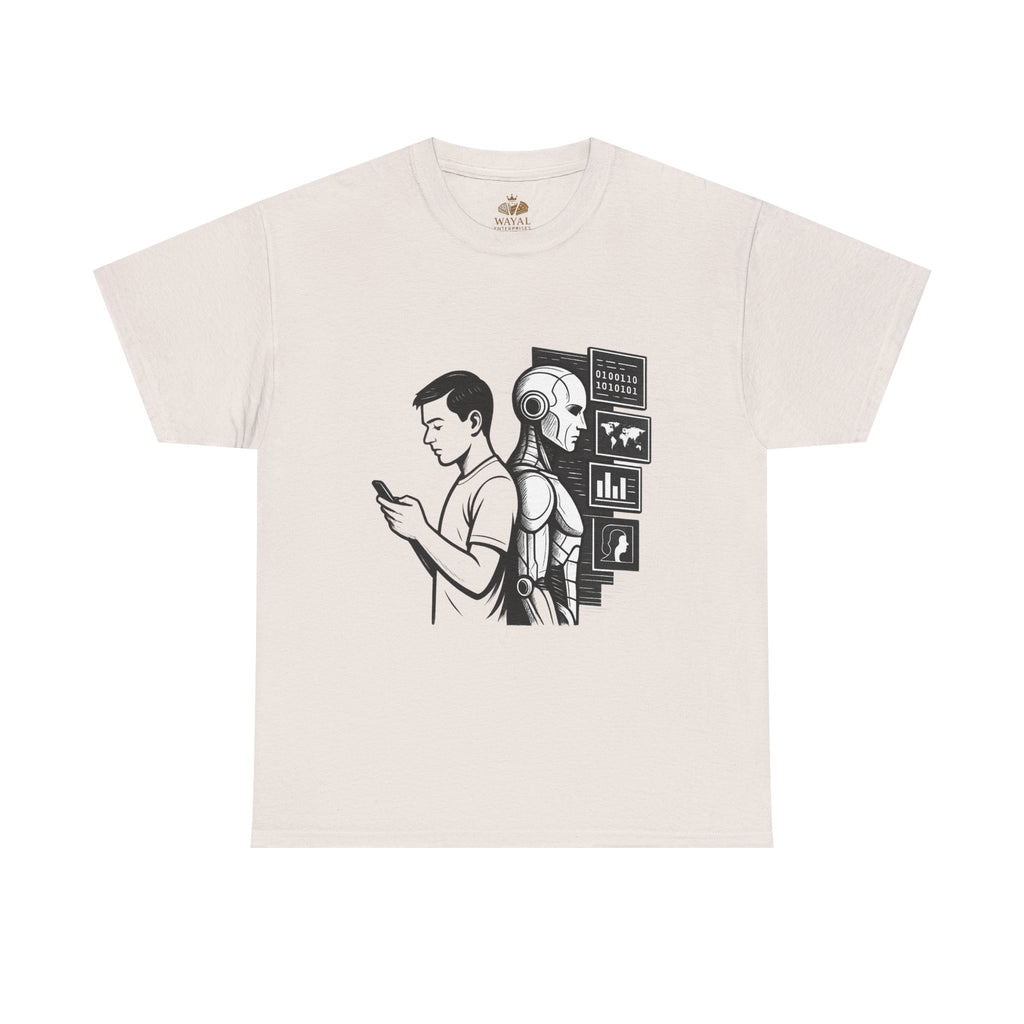 Tech-Inspired Unisex Heavy Cotton Tee - Ideal for Tech Lovers, Gifts for Men & Women, Casual Wear, Everyday Comfort, Unique Graphic T-Shirt - Wayal Store