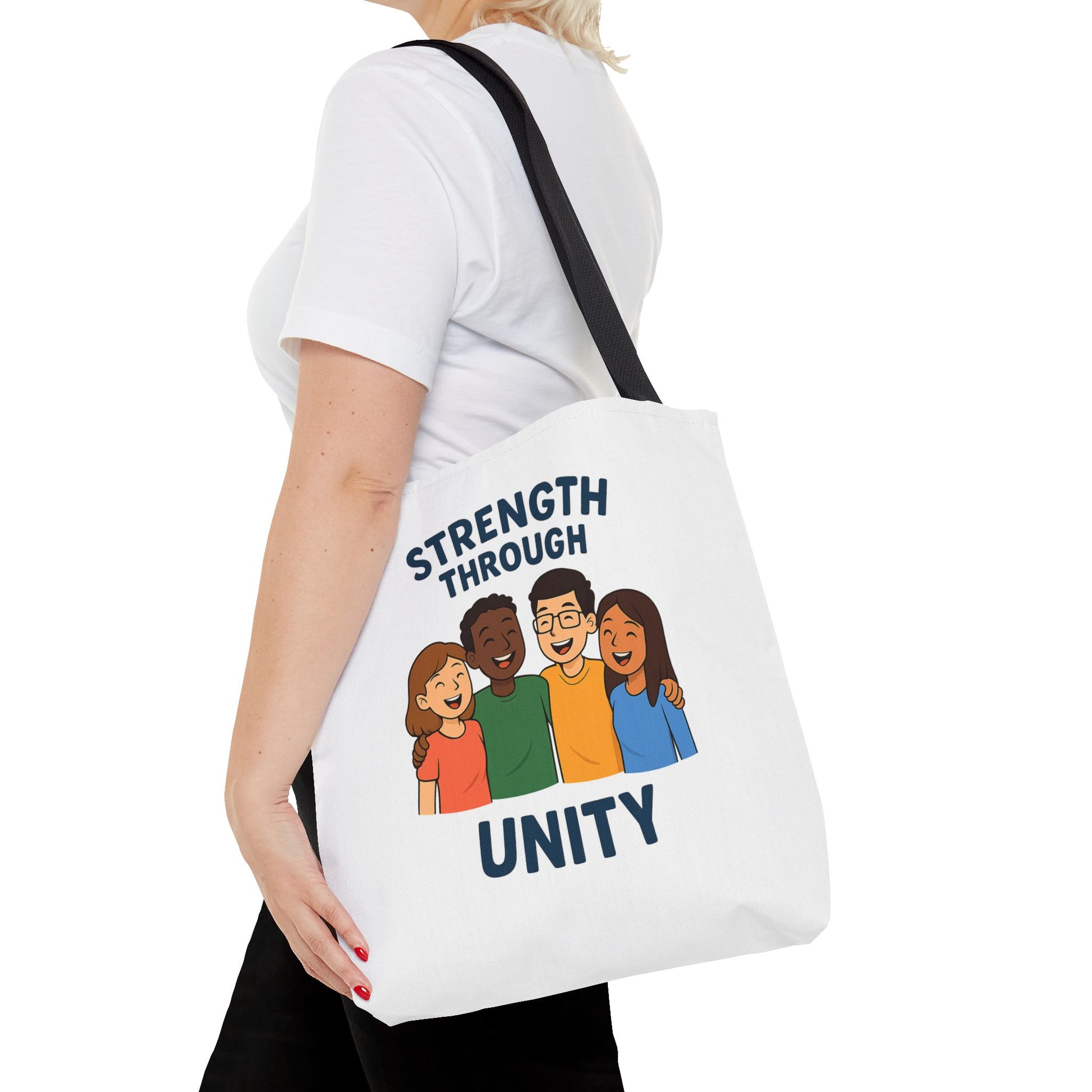 Unity Tote Bag | Strength Through Unity | Eco-Friendly Tote | Gift for Friends | Motivational Carryall | Community Spirit Bag - Wayal Store