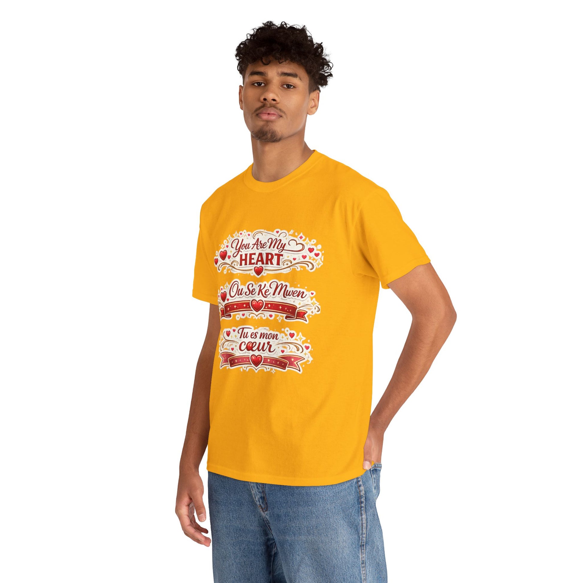 Heart Love Tee — "You Are My Heart / Tu es mon coeur" Romantic Valentine T-Shirt - Wayal Store