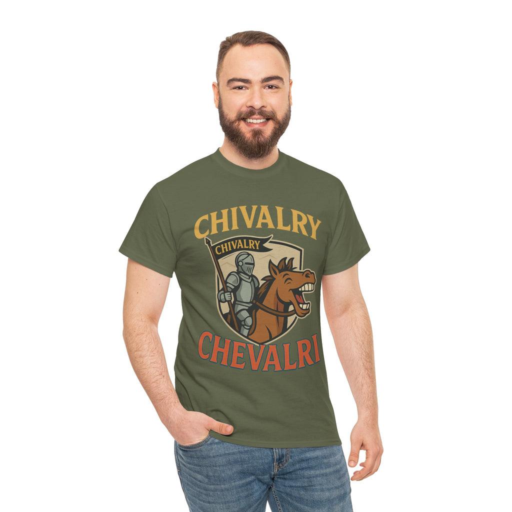 Chivalry-Themed Unisex Heavy Cotton Tee, Knight Shirt, Medieval Fan Apparel, Funny Gift, Renaissance Festival Clothing - Wayal Store