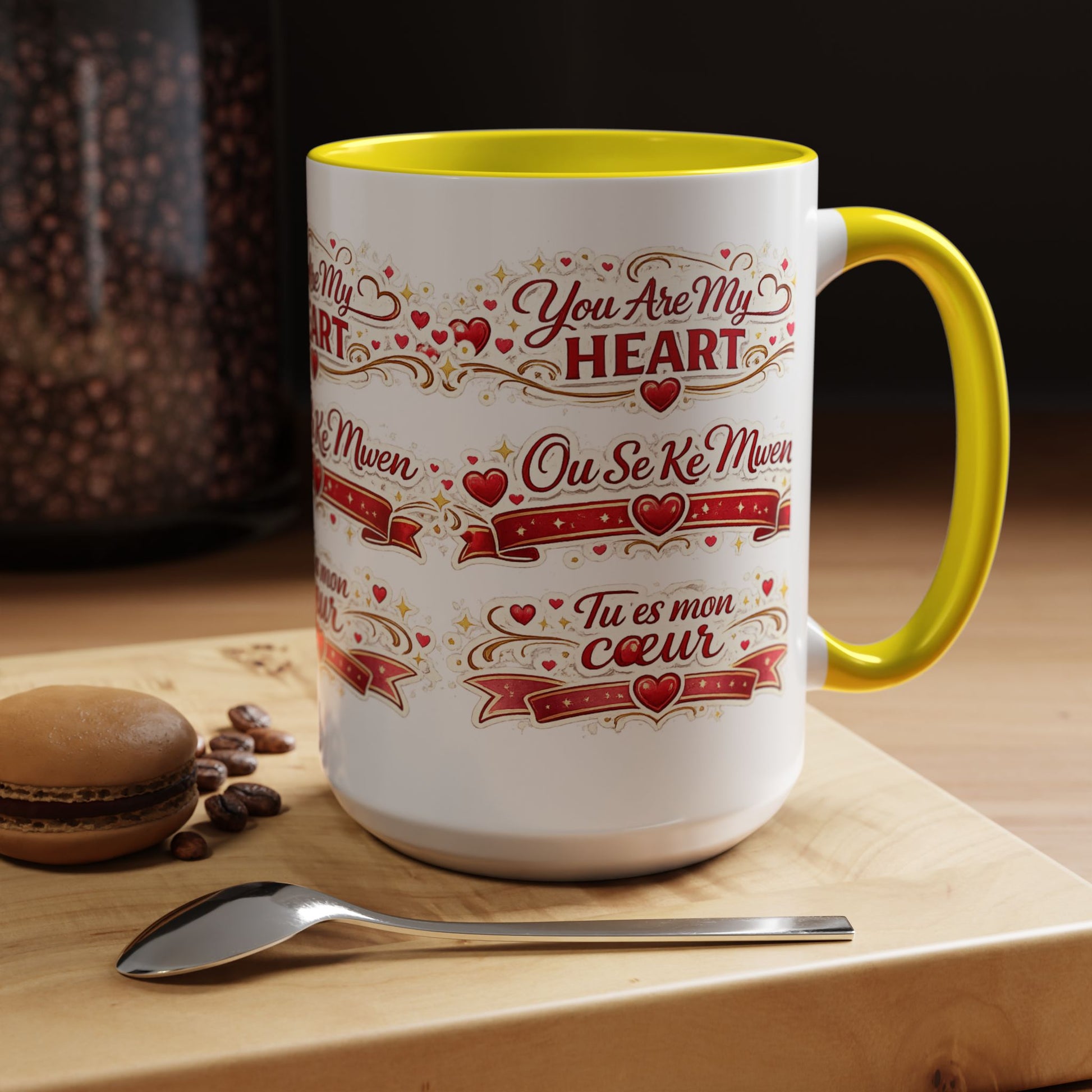 You Are My Heart Accent Coffee Mug – Multilingual Love Gift (11/15oz) - Wayal Store