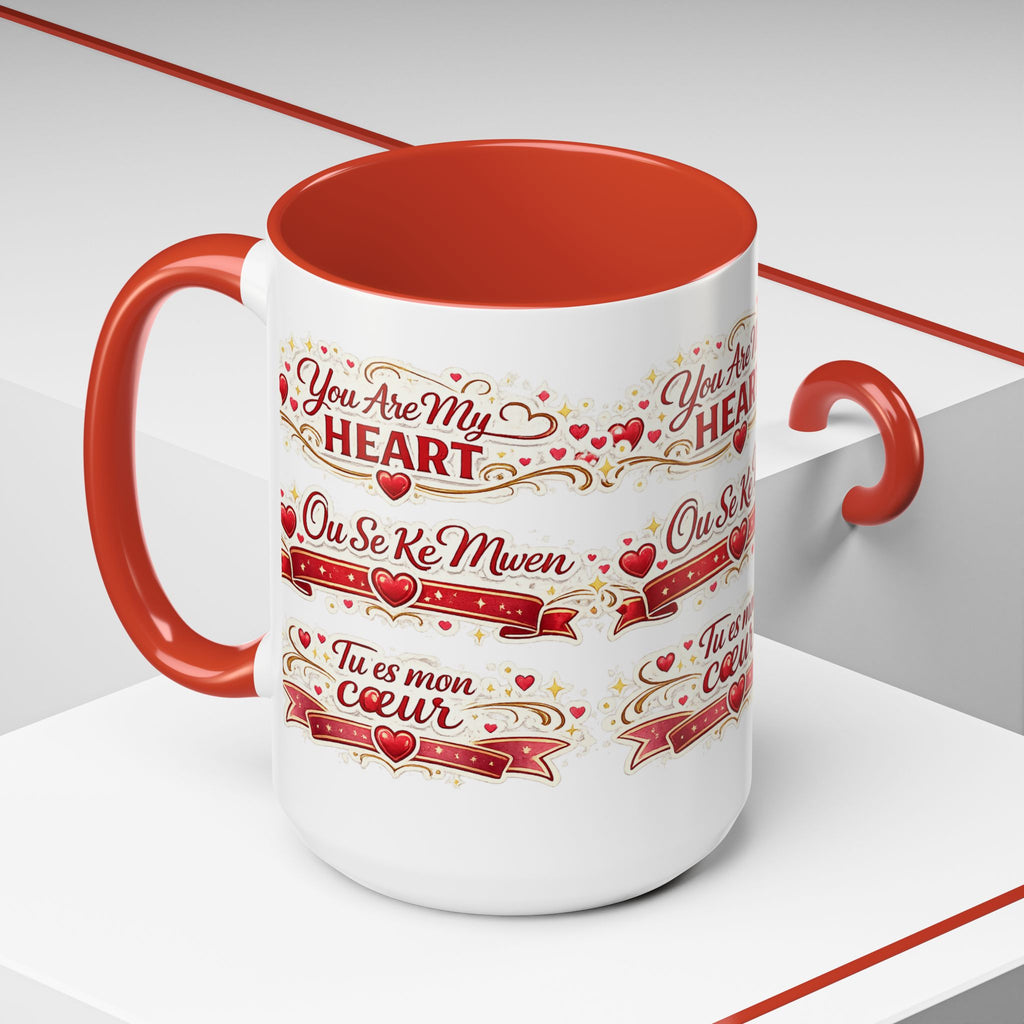 You Are My Heart Accent Coffee Mug – Multilingual Love Gift (11/15oz) - Wayal Store