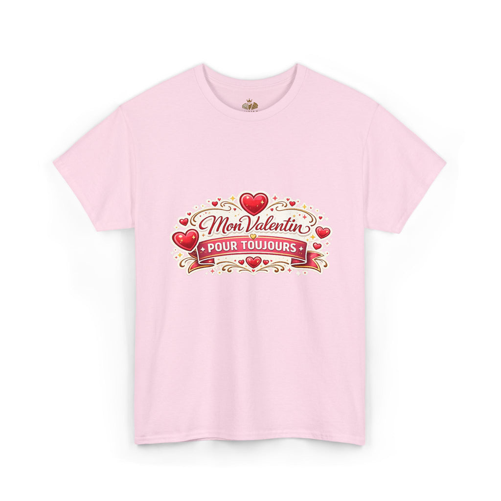 T-Shirt — "Mon Valentin Pour Toujours" Romantic Valentine Hearts Tee - Wayal Store