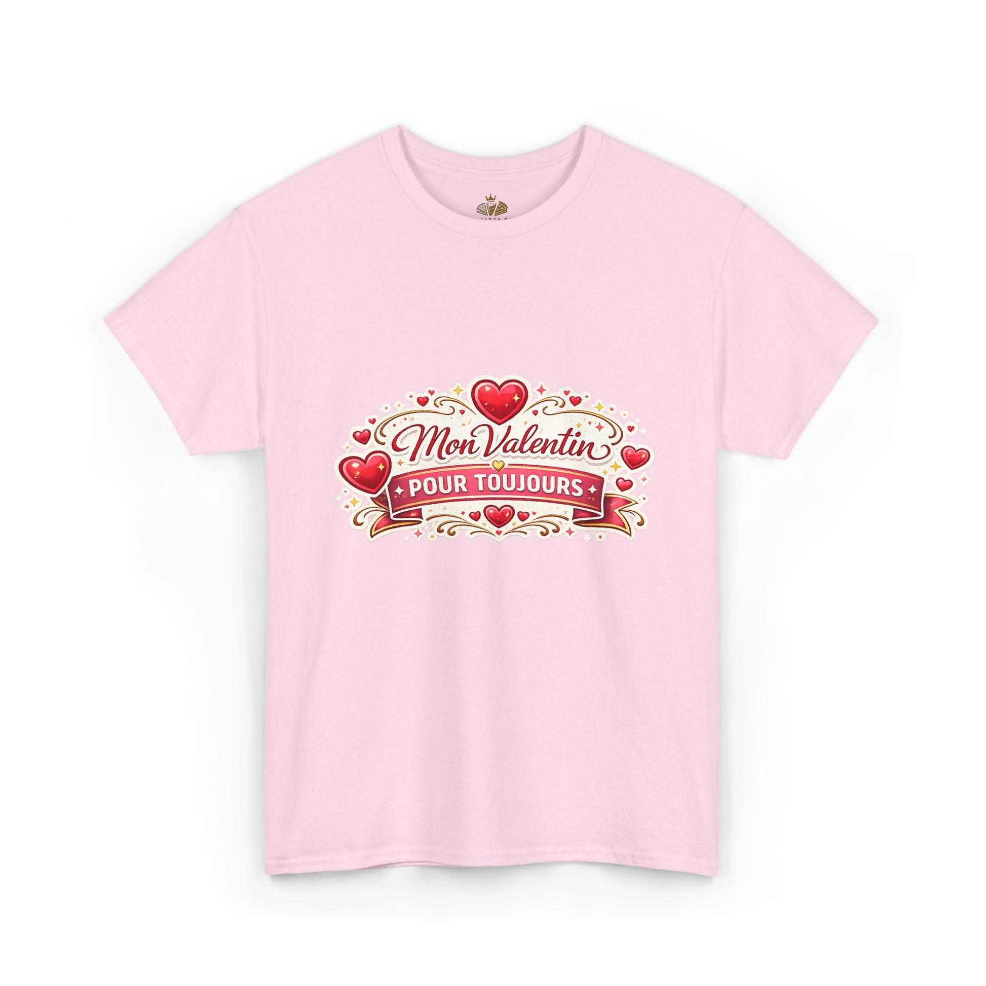 T-Shirt — "Mon Valentin Pour Toujours" Romantic Valentine Hearts Tee - Wayal Store