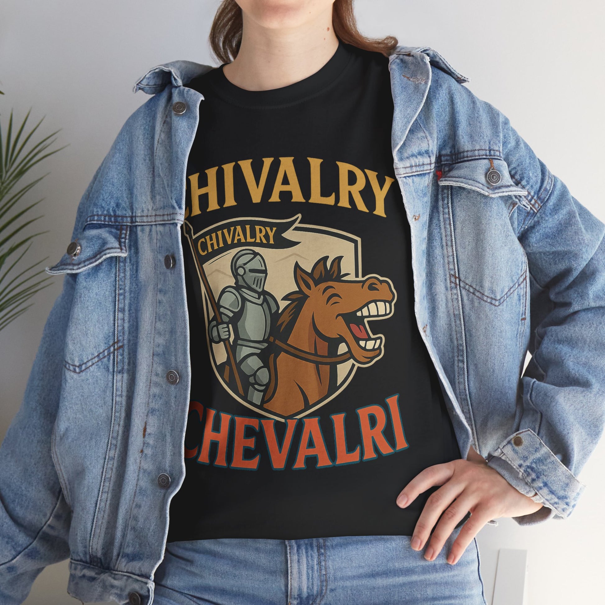 Chivalry-Themed Unisex Heavy Cotton Tee, Knight Shirt, Medieval Fan Apparel, Funny Gift, Renaissance Festival Clothing - Wayal Store