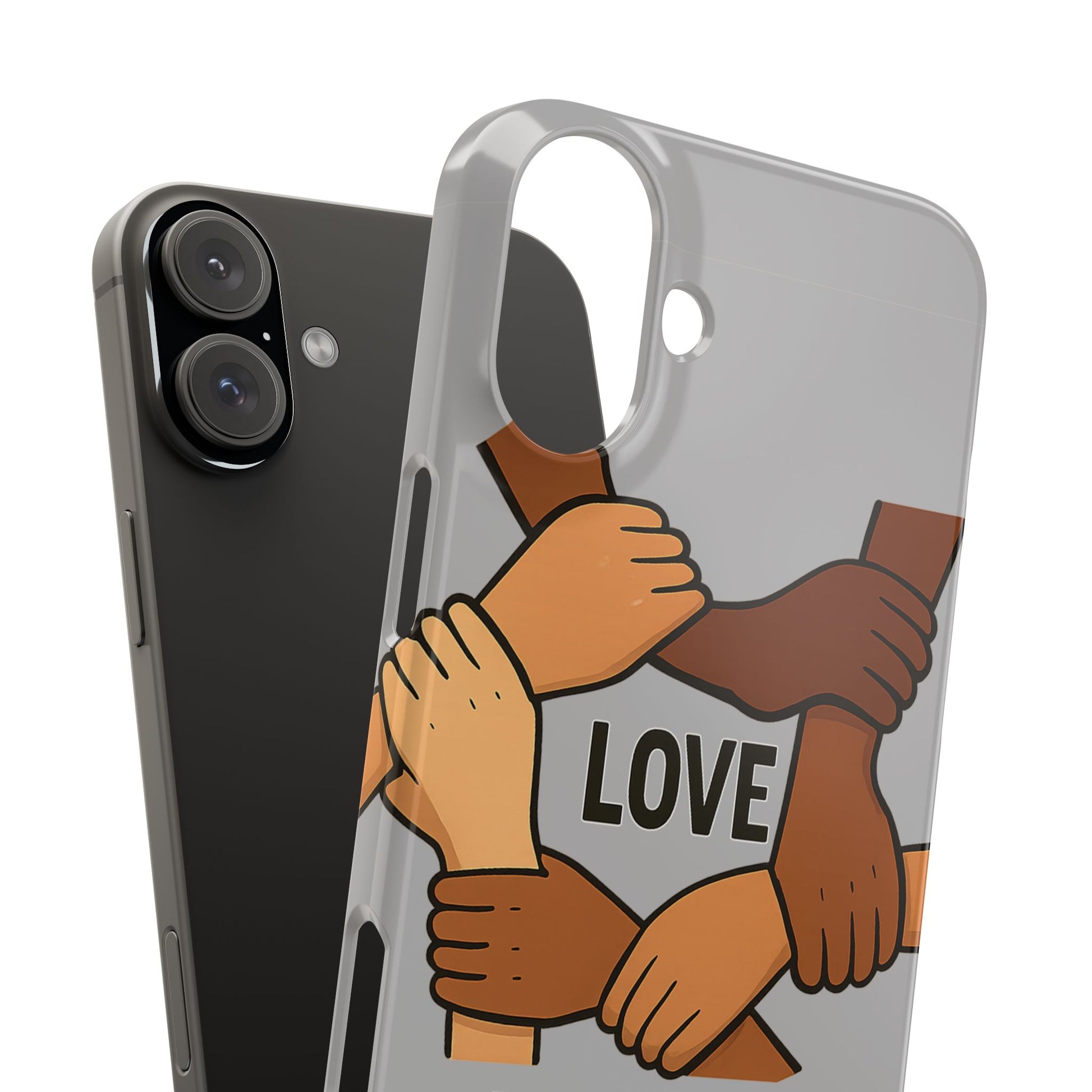 Unity Theme Slim Phone Cases - Love Peace Unity, Gift for Activists, Phone Accessories for Peace Lovers, Unique Phone Covers - Wayal Store