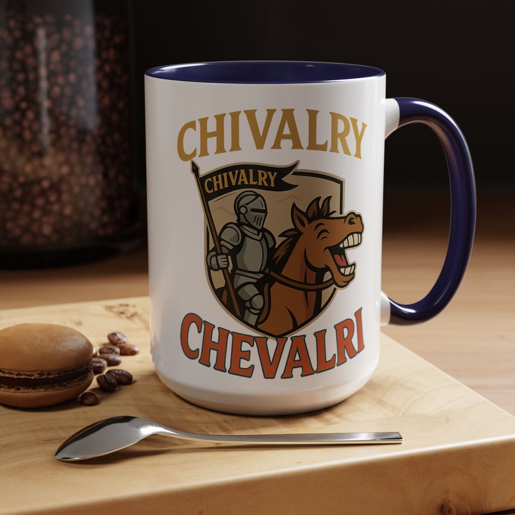 Chivalry Accent Coffee Mug, Warrior Gift, Knight Themed Cup, Medieval Decor, Unique Coffee Lover Present, Fun Office Mug - Wayal Store