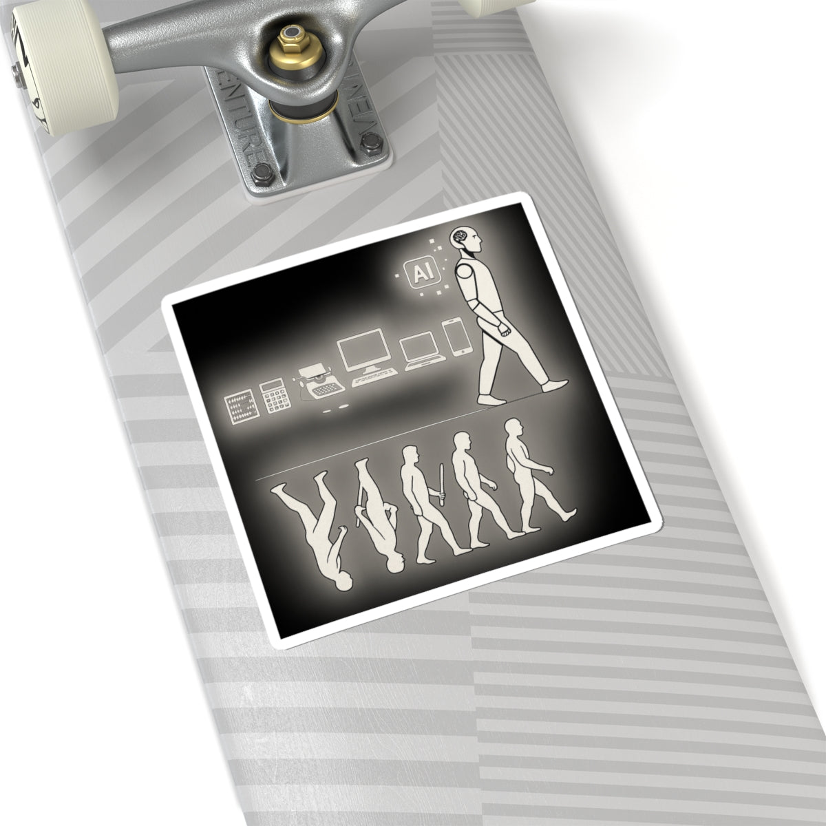 AI Evolution Kiss-Cut Stickers | Tech Lovers, Laptop Decor, Modern Art, Gift for Geeks, Futuristic Vibe - Wayal Store