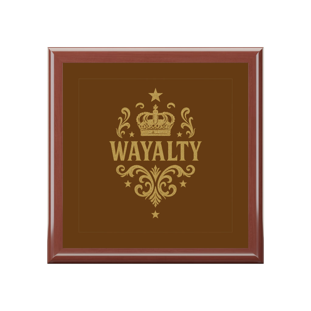 Elegant Black Jewelry Box with Gold 'Wayalty' Design, Luxurious Gift for Her, Keepsake Organizer, Bridal Shower Gift, Birthday Gift - Wayal Store