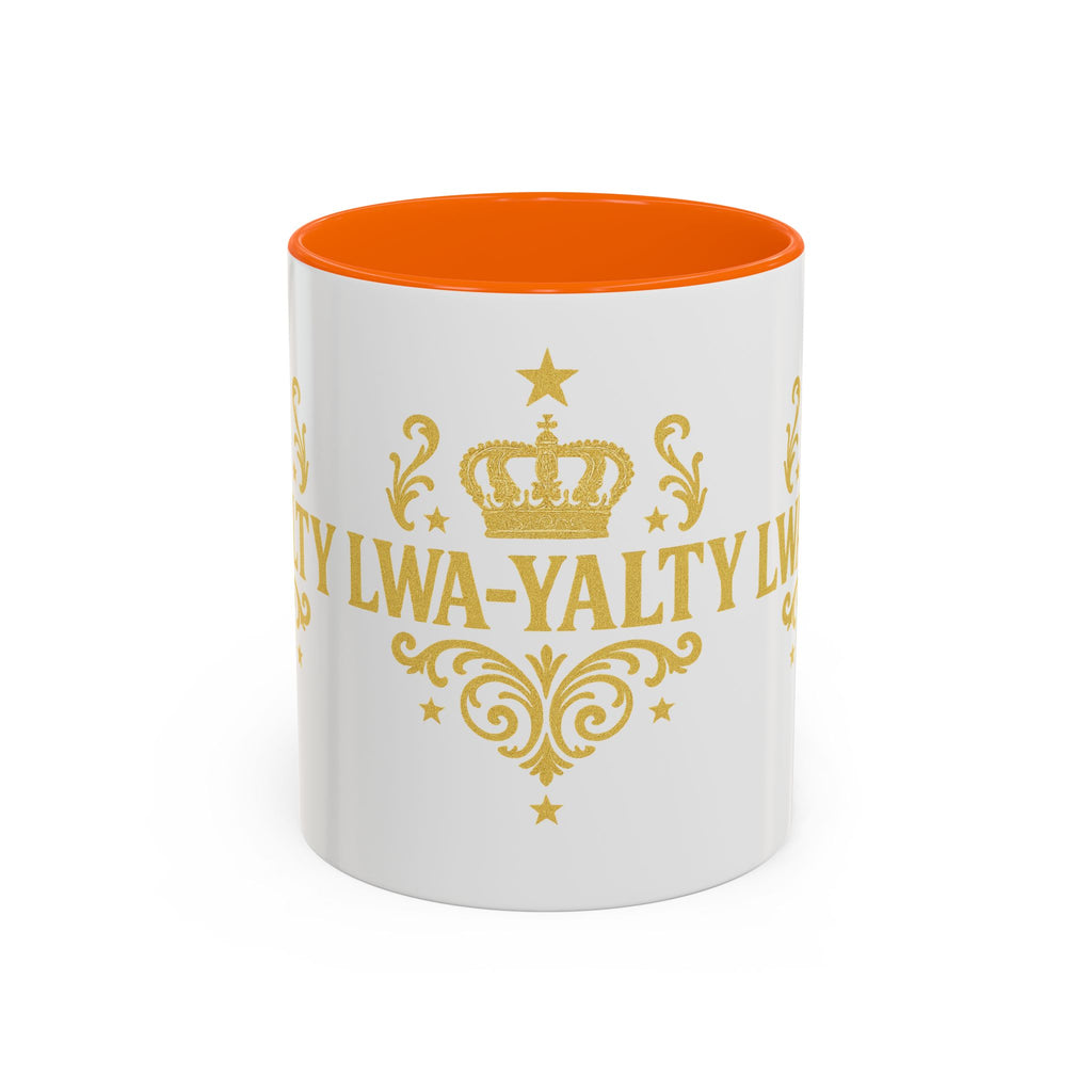 Regal Crown Accent Coffee Mug - Royalty Lwa-Yalty, Unique Gift for Coffee Lovers, Home Decor, Birthday, Celebration - Wayal Store