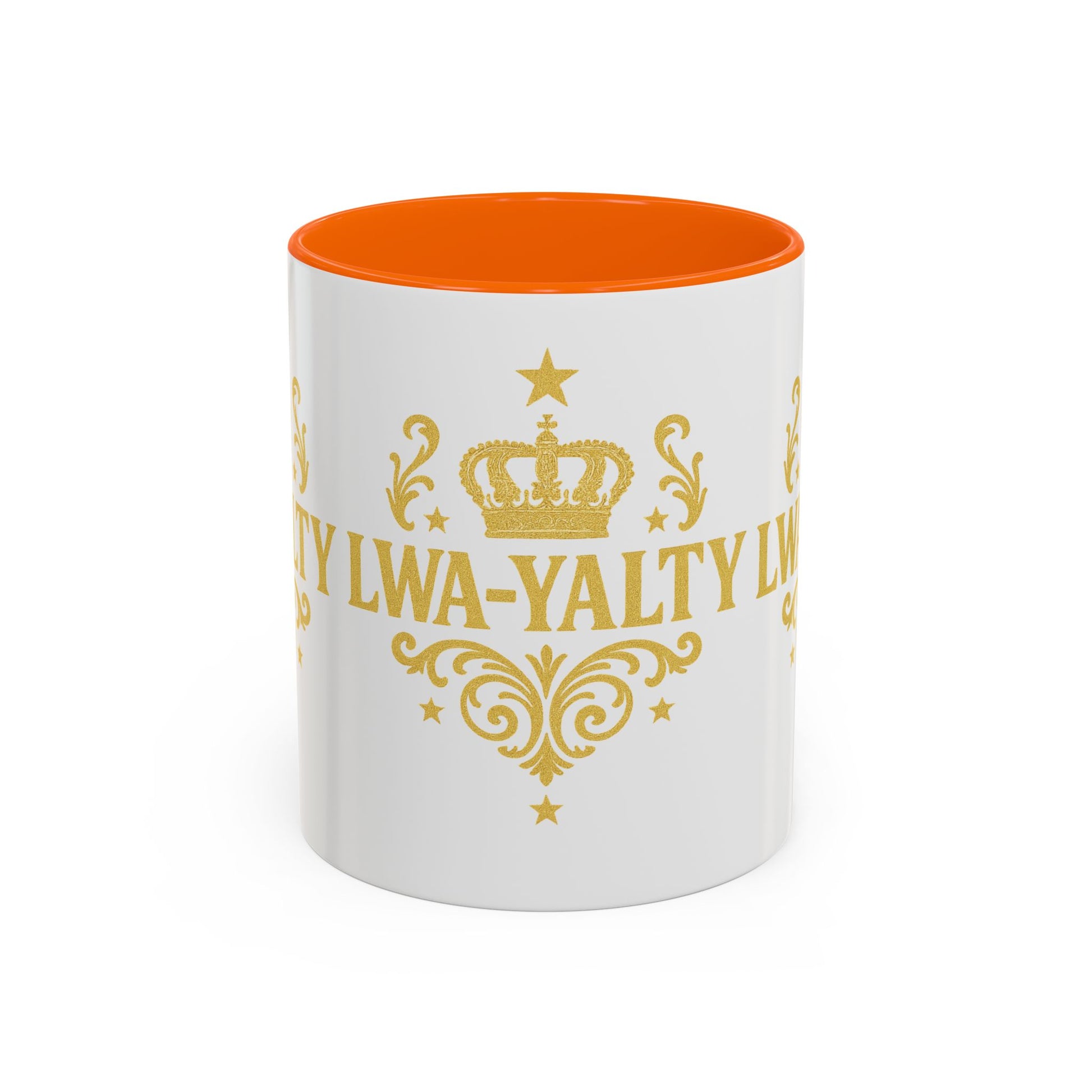 Regal Crown Accent Coffee Mug - Royalty Lwa-Yalty, Unique Gift for Coffee Lovers, Home Decor, Birthday, Celebration - Wayal Store