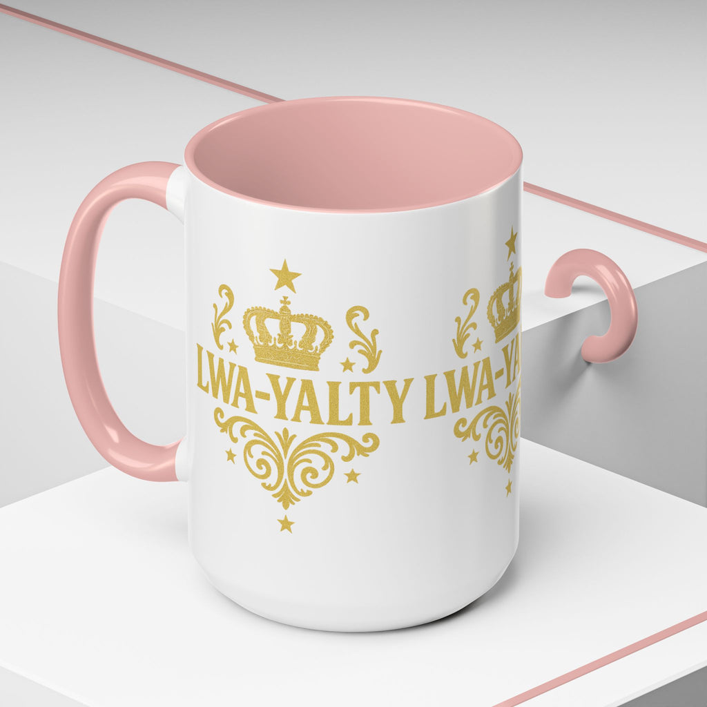 Regal Crown Accent Coffee Mug - Royalty Lwa-Yalty, Unique Gift for Coffee Lovers, Home Decor, Birthday, Celebration - Wayal Store